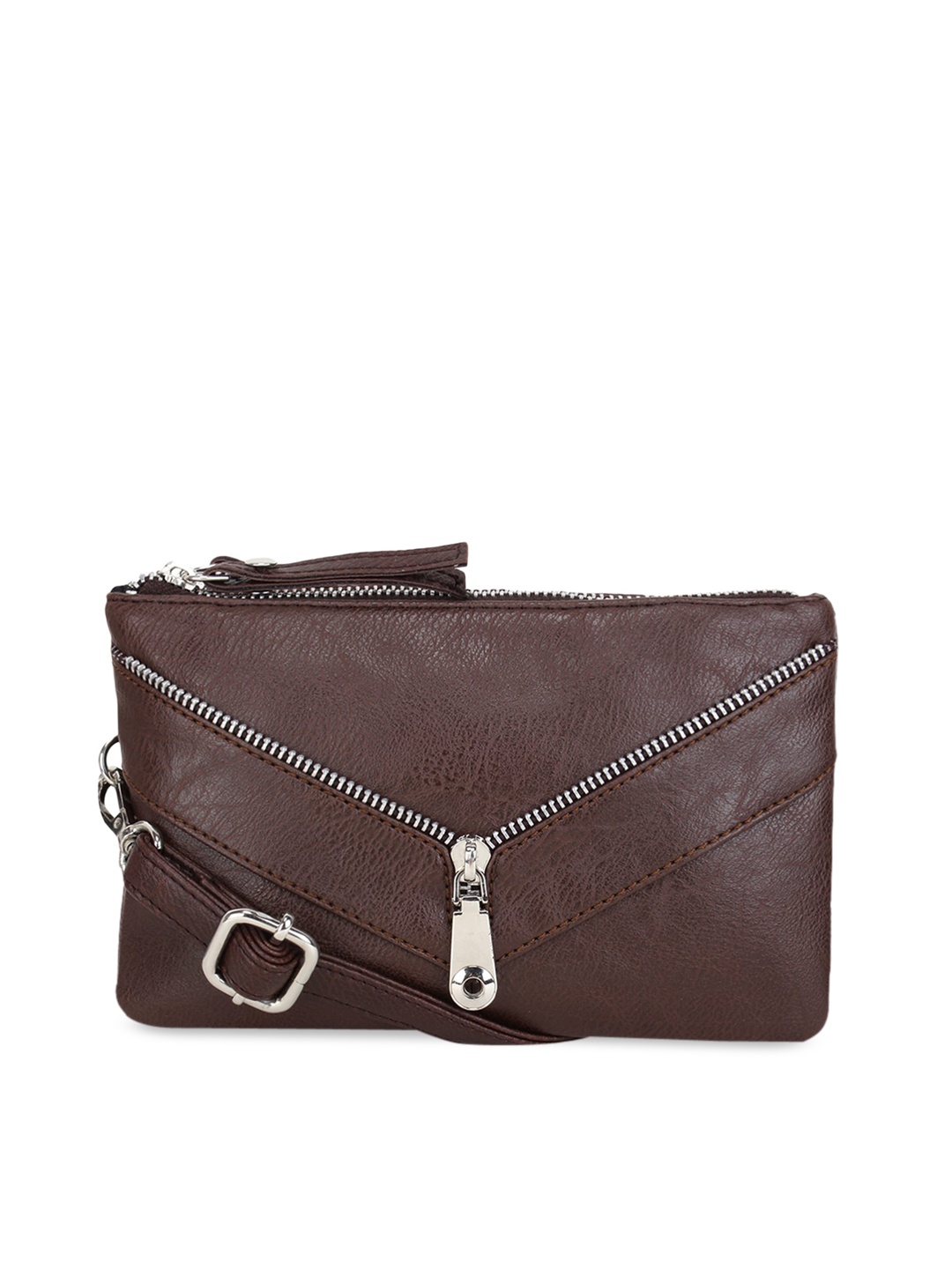 

Bagsy Malone Brown PU Structured Sling Bag