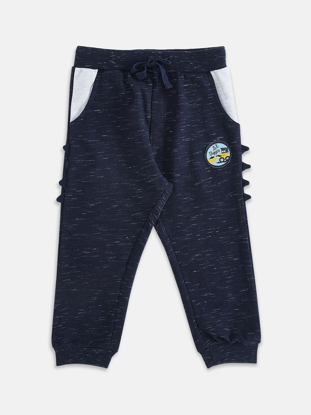 

Pantaloons Baby Boys Navy Blue Self-Design Pure Cotton Joggers