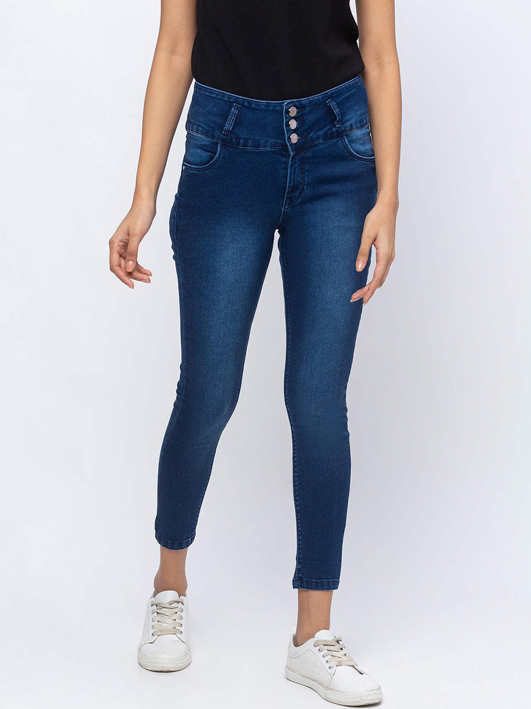 

ZOLA Women Cotton Cropped Length Lightweight Jeans, Blue