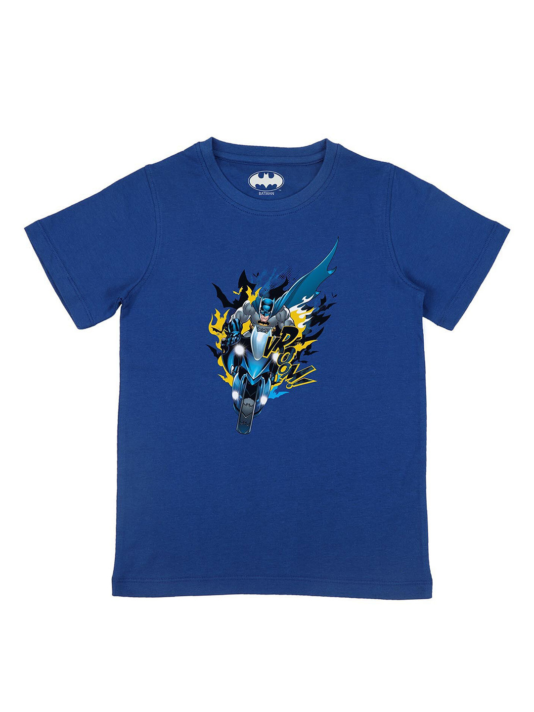 

Batman Boys Blue Batman Printed Cotton Pure Cotton T-shirt