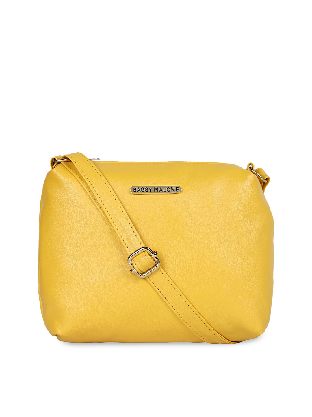 Bagsy Malone Yellow PU Structured Sling Bag
