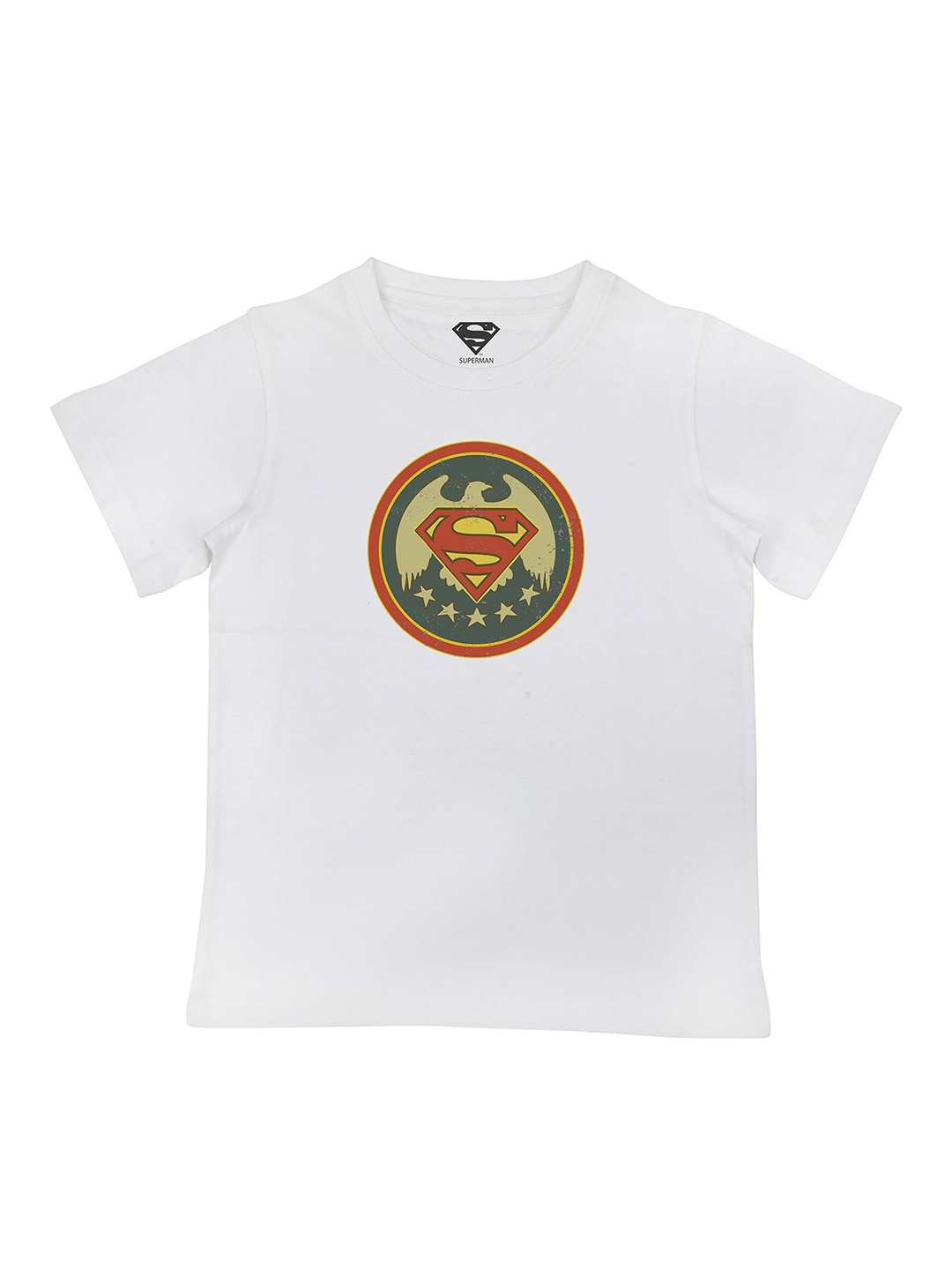 

Superman Boys White Superman Printed Pure Cotton T-shirt