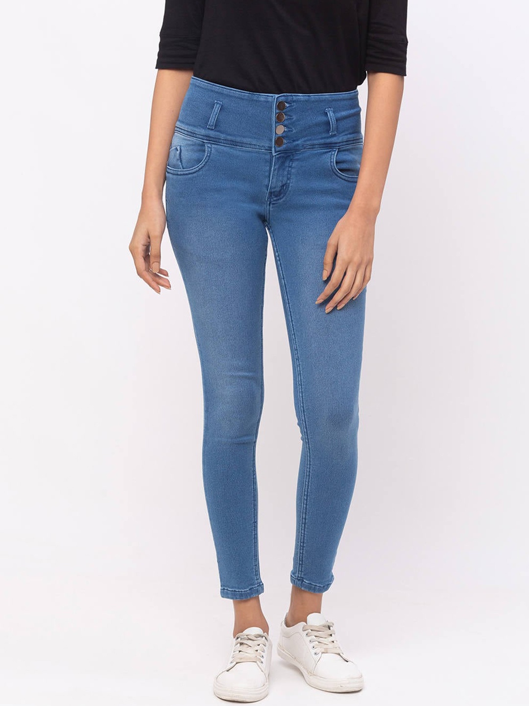 

ZOLA Pure Denim Skinny Fit Ankle Length Lightweight Jeans, Blue