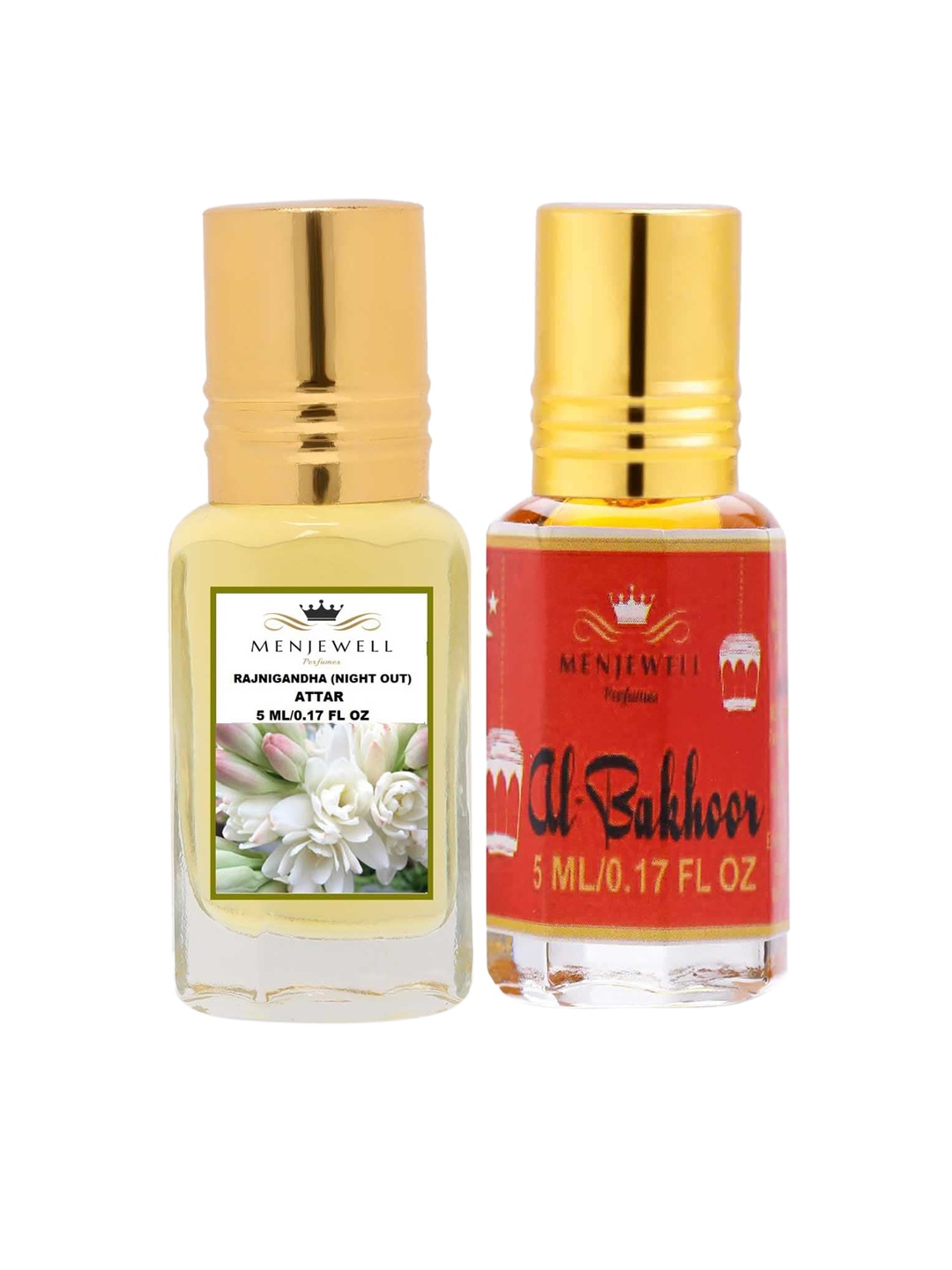 Menjewell Rajnigandha Nightout AlBhakoor Attar 100gm, Transparent