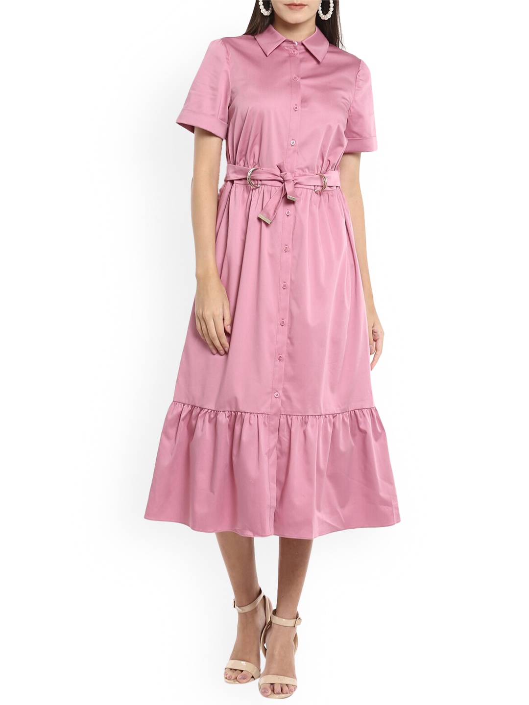 

Ted Baker Women Pink Shirt Maxi Dress