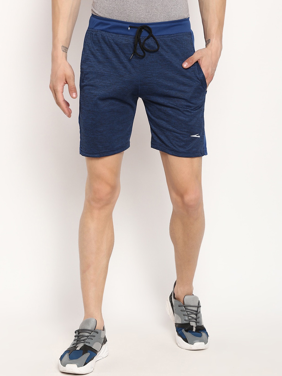 V2 Value & Variety Men Blue Mid-Rise Sports Shorts