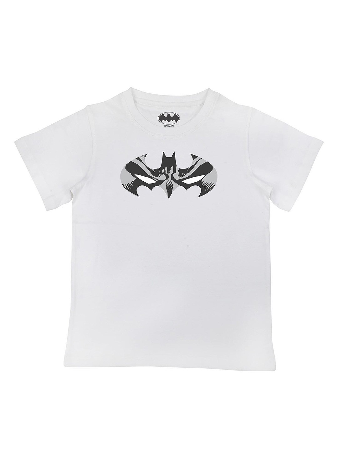 

Batman Boys White Typography Printed V-Neck T-shirt