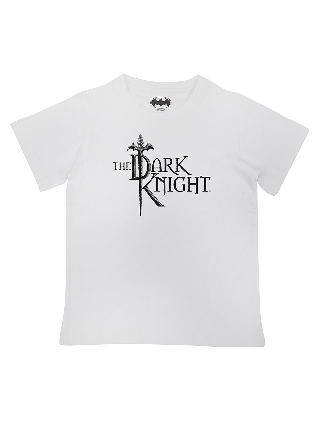 

Batman Boys White Graphic Printed Henley Neck T shirt