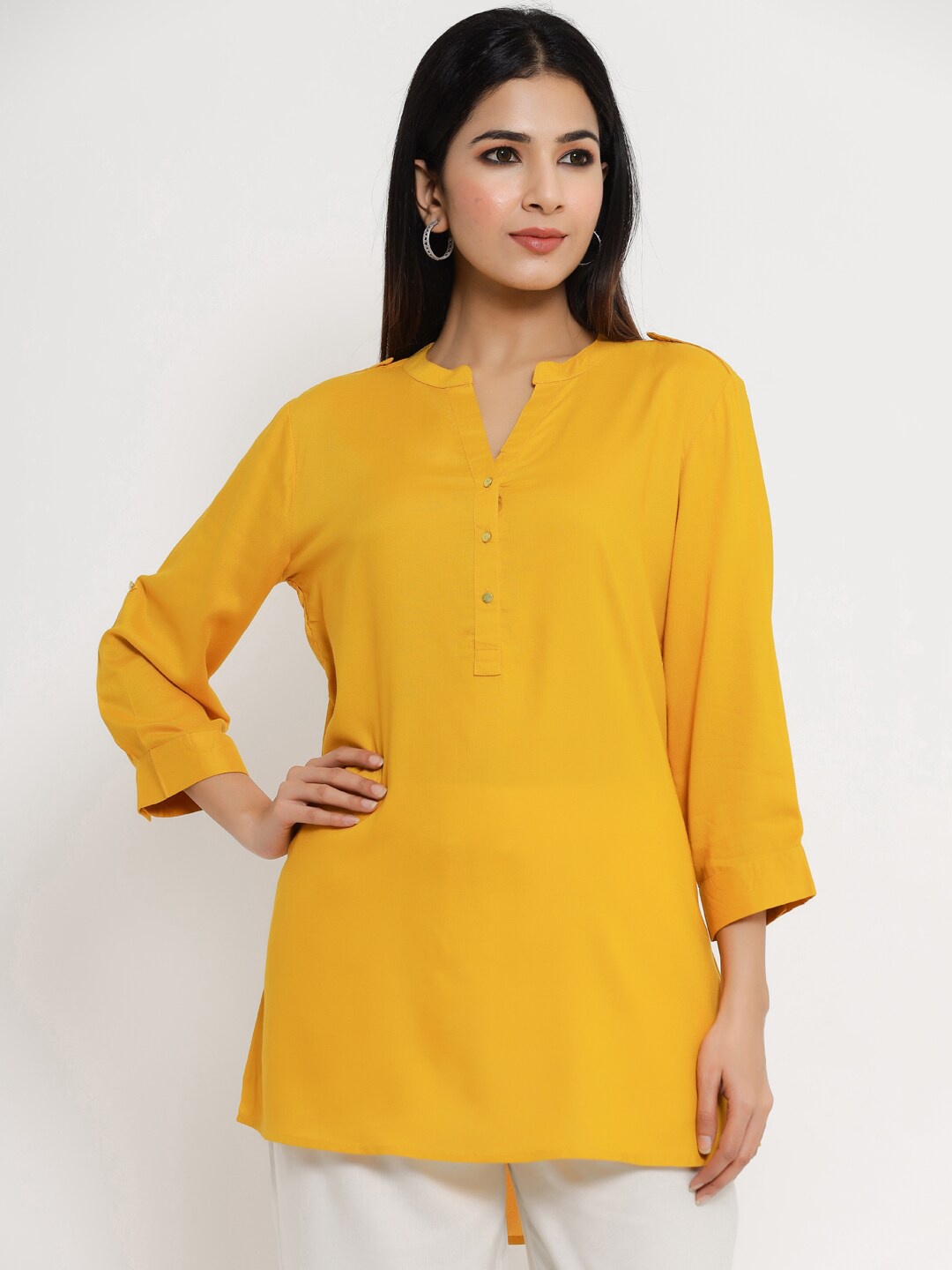 

Sangria Mustard Yellow Solid Top