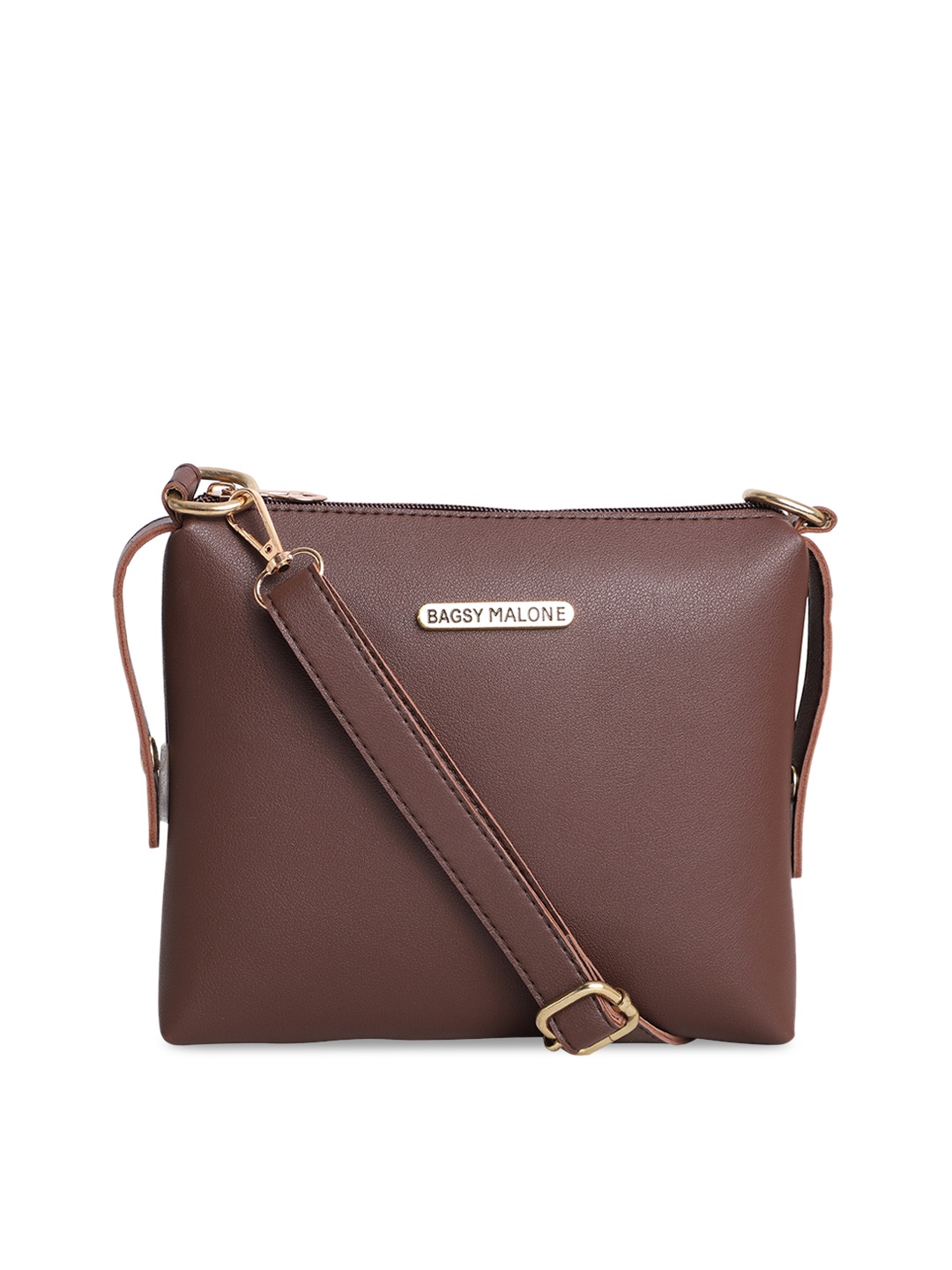 

Bagsy Malone Brown PU Structured Sling Bag