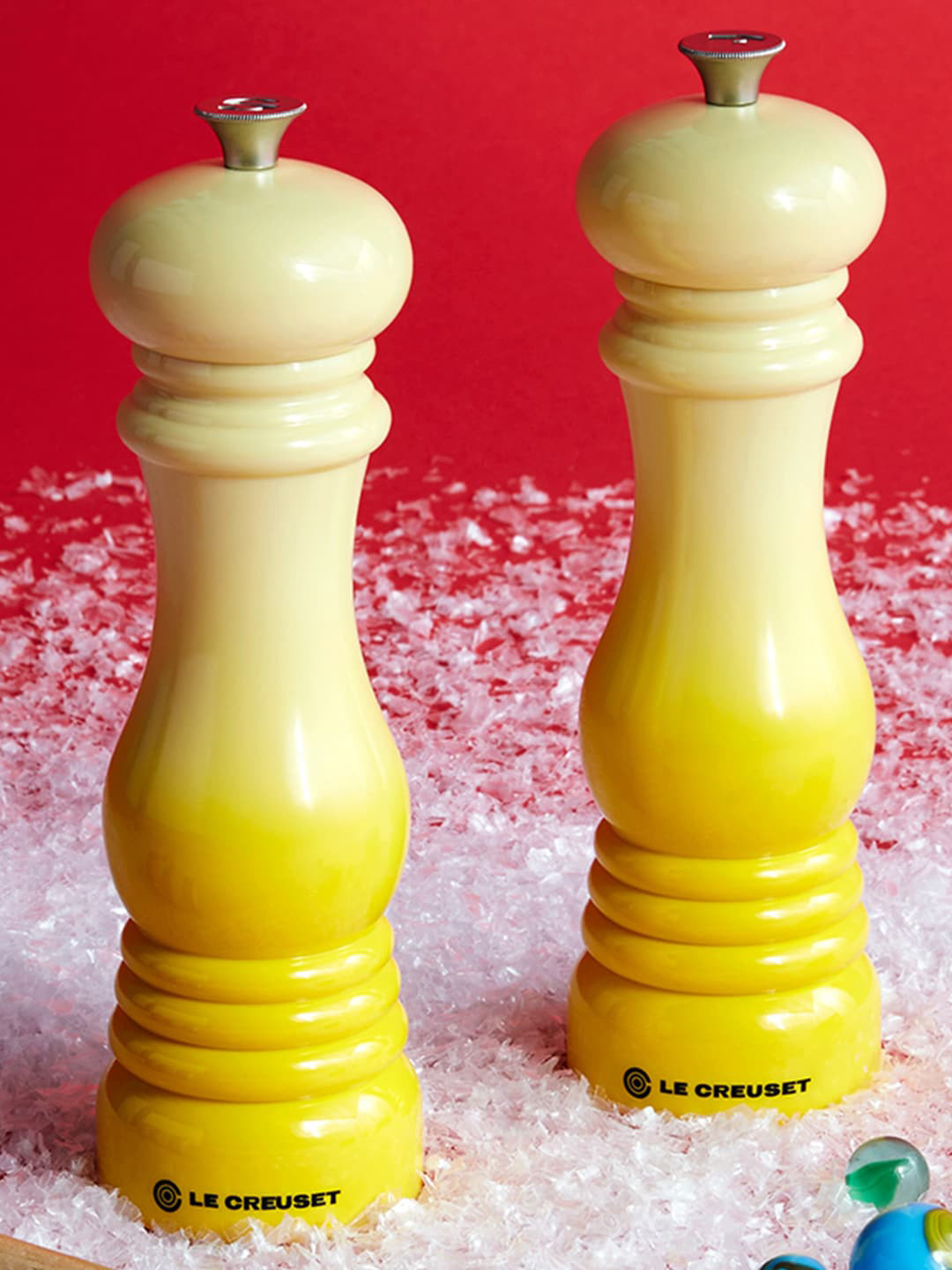 

LE CREUSET Beige & Yellow Classic Soleil Pepper Mill Grinder