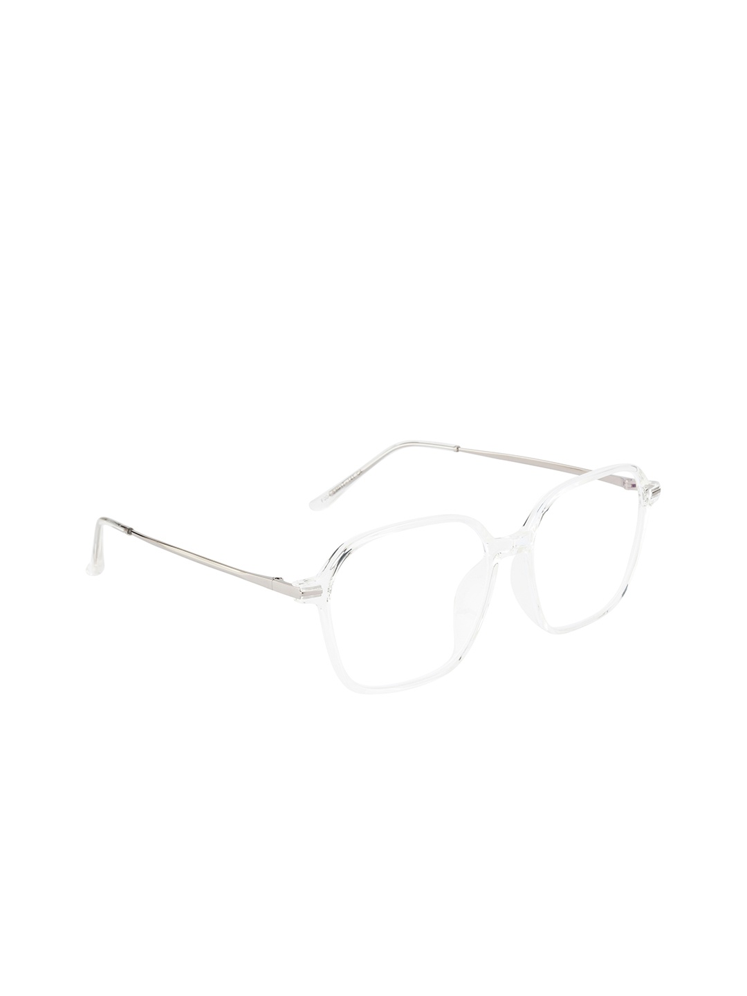 

Ted Smith Silver & Transparent Full Rim Square Frames TSI-F004_C4
