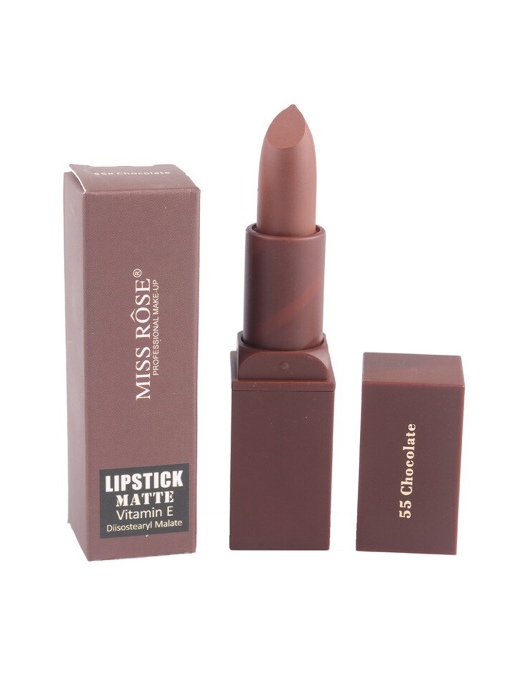 

MISS ROSE Professional Makeup Matte Lipstick Chocolate No 55 3.4 g, Brown