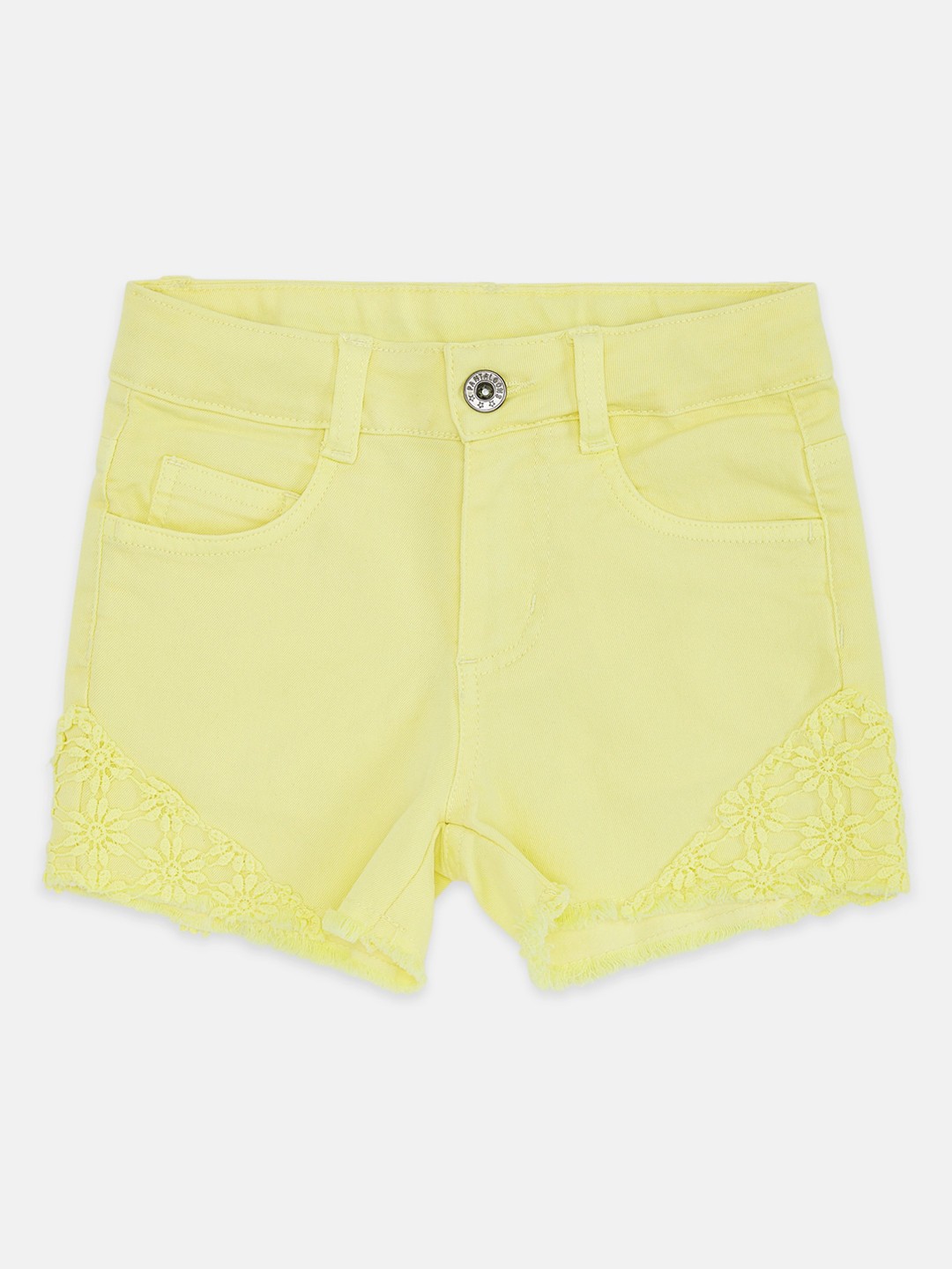 

Pantaloons Junior Girls Yellow Mid-Rise Shorts