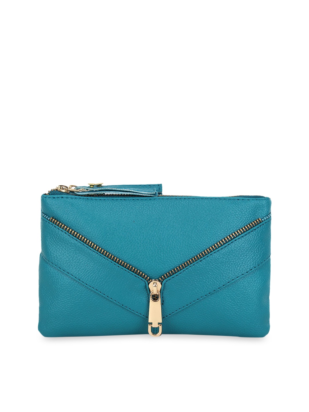 

Bagsy Malone Turquoise Blue PU Structured Sling Bag