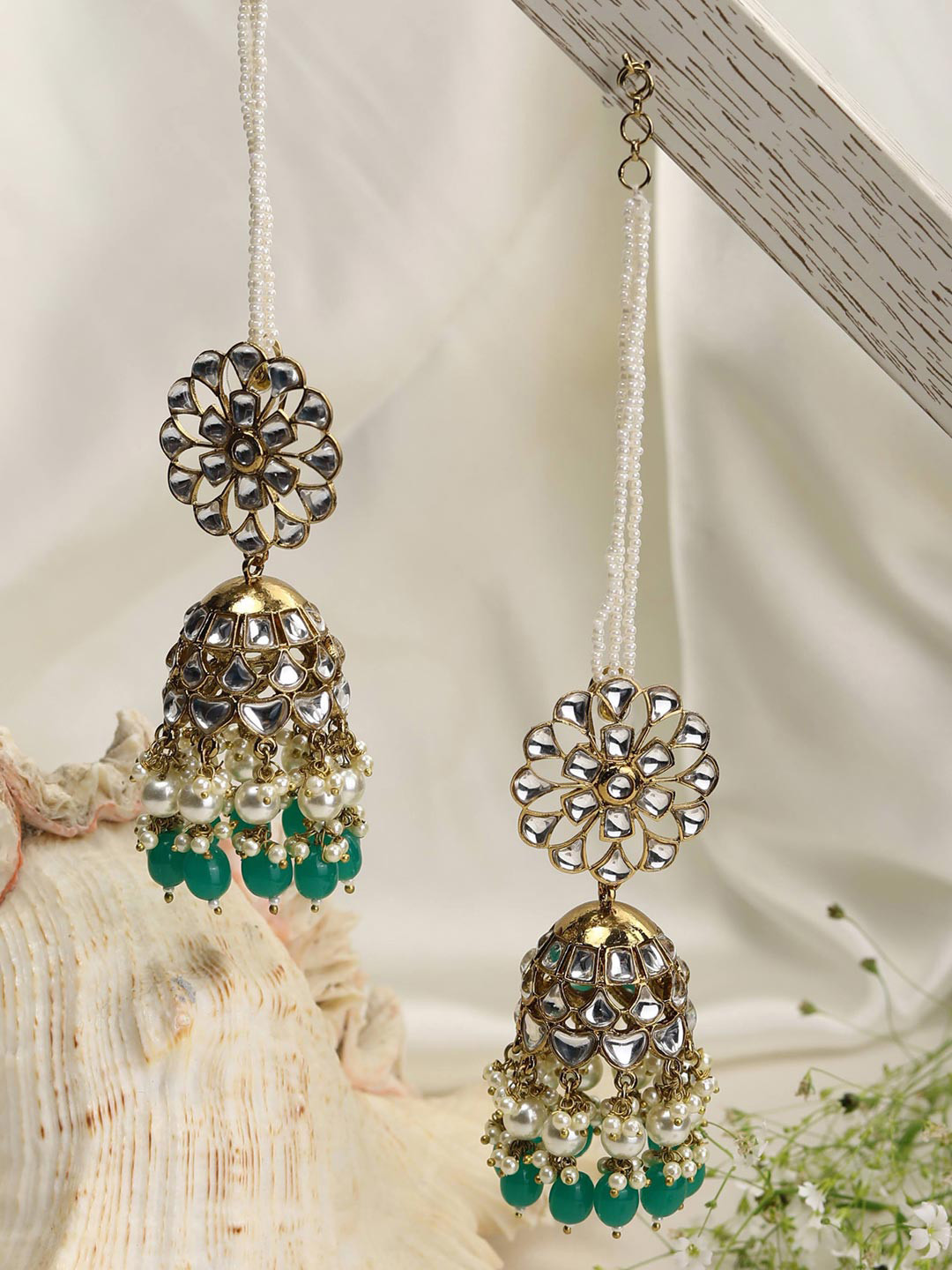 

Priyaasi Gold Contemporary Jhumkas Earrings