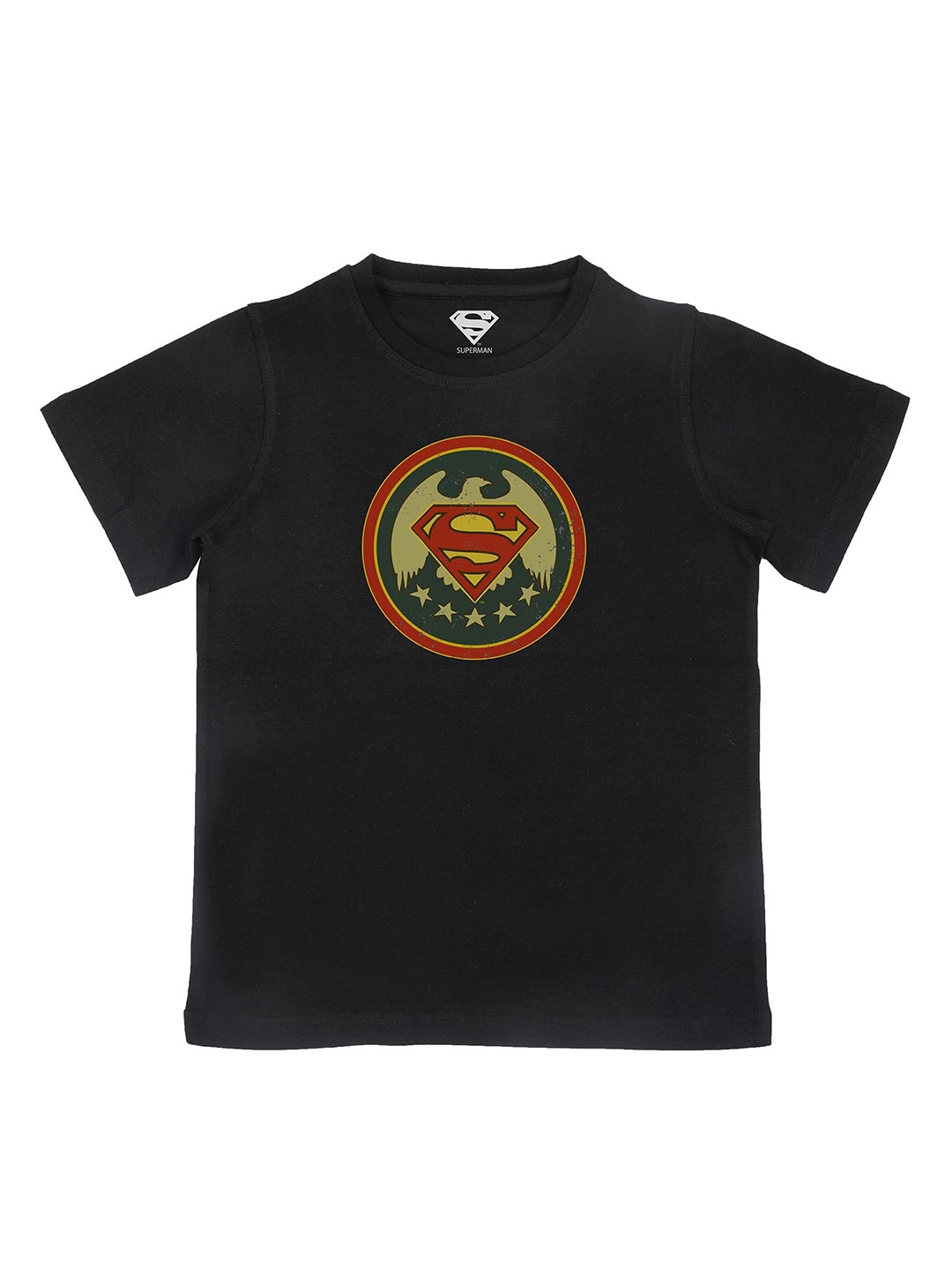 

Superman Boys Black Superman Printed Pure Cotton T-shirt