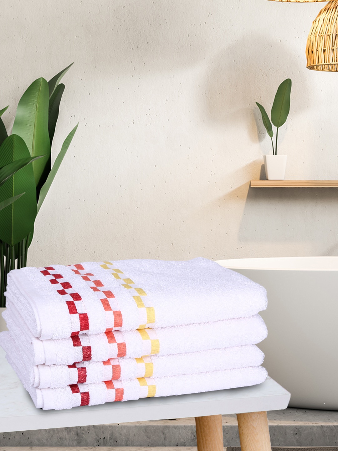 

BIANCA Set of 4 450 GSM Pure Combed Cotton Bath Towels, White