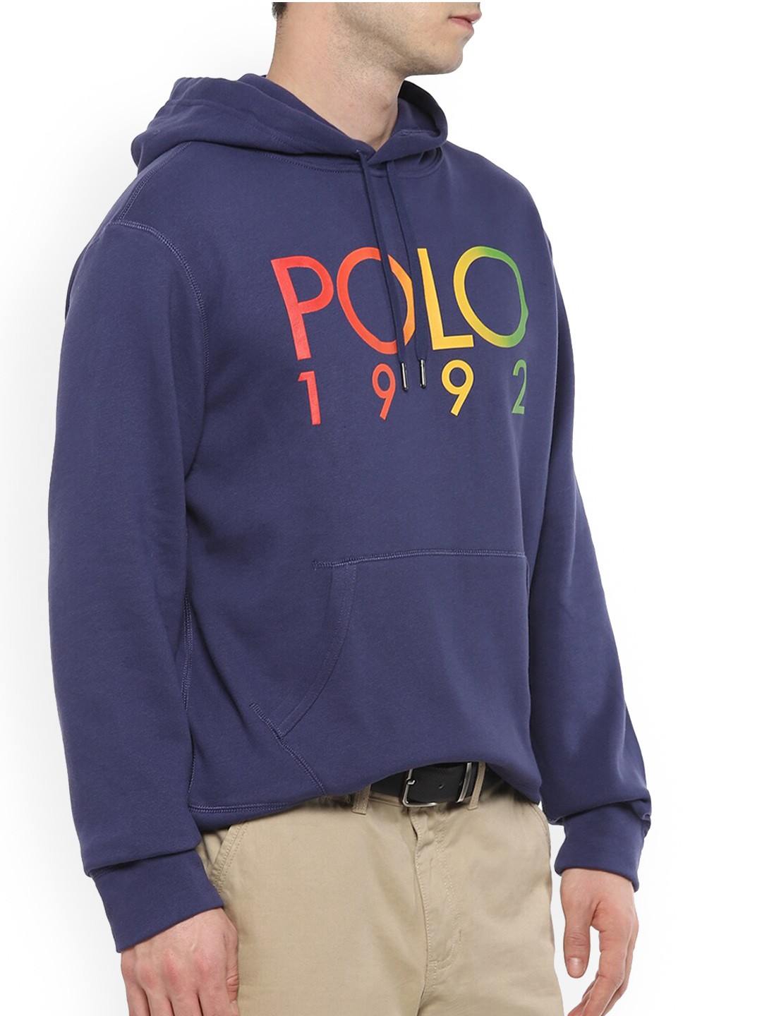 

Polo Ralph Lauren Men Blue Printed Hooded Sweatshirt
