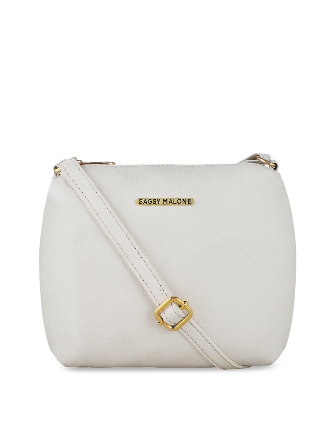 

Bagsy Malone White PU Structured Sling Bag