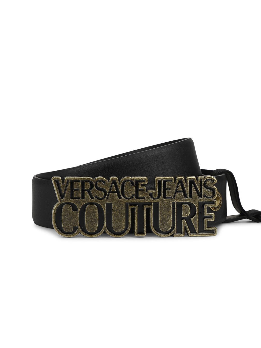 

Versace Jeans Couture Logo Leather Black Belt