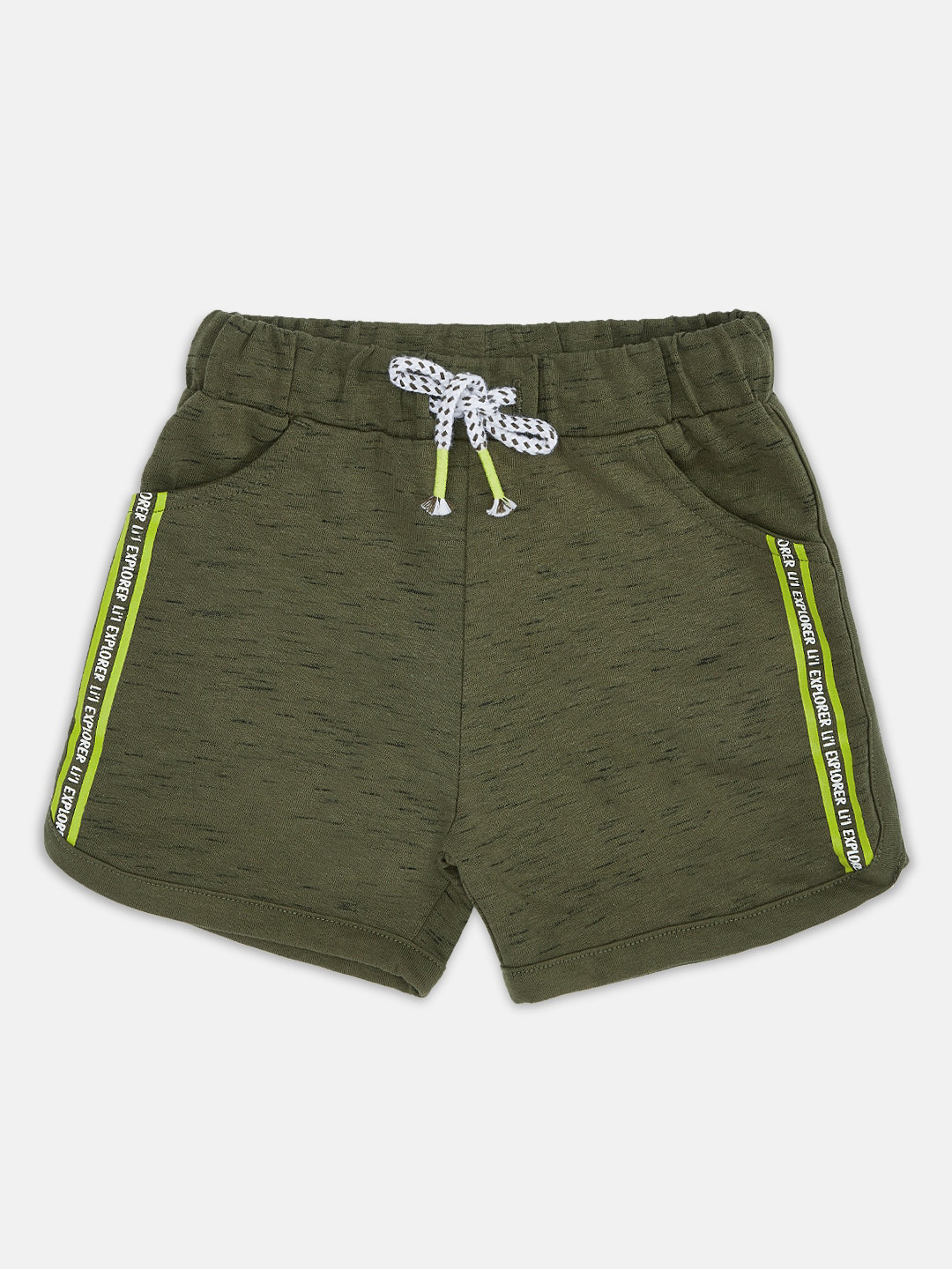 

Pantaloons Baby Boys Olive Mid-Rise Pure Cotton Shorts