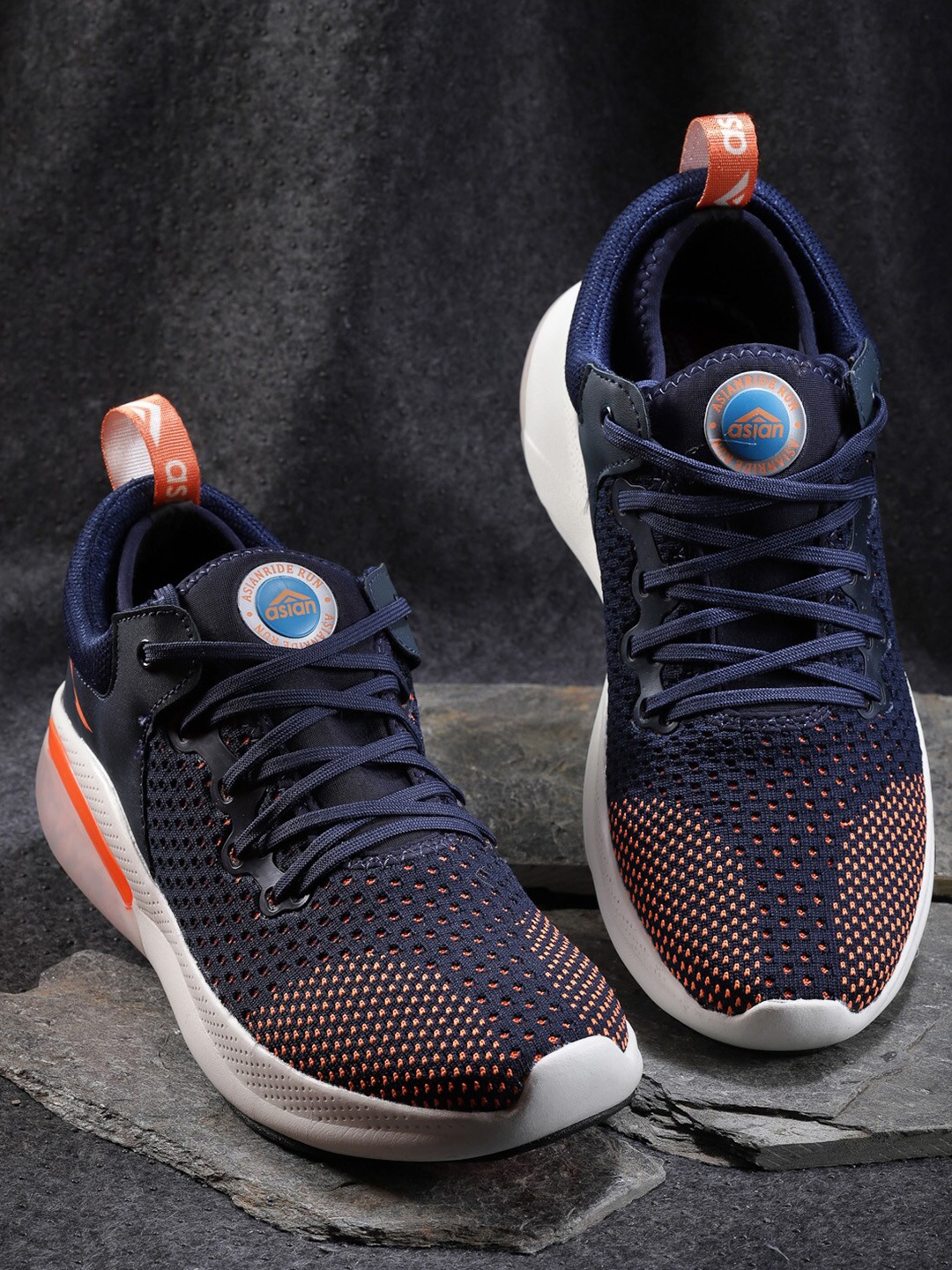 

ASIAN Men Blue Textile Running Shoes