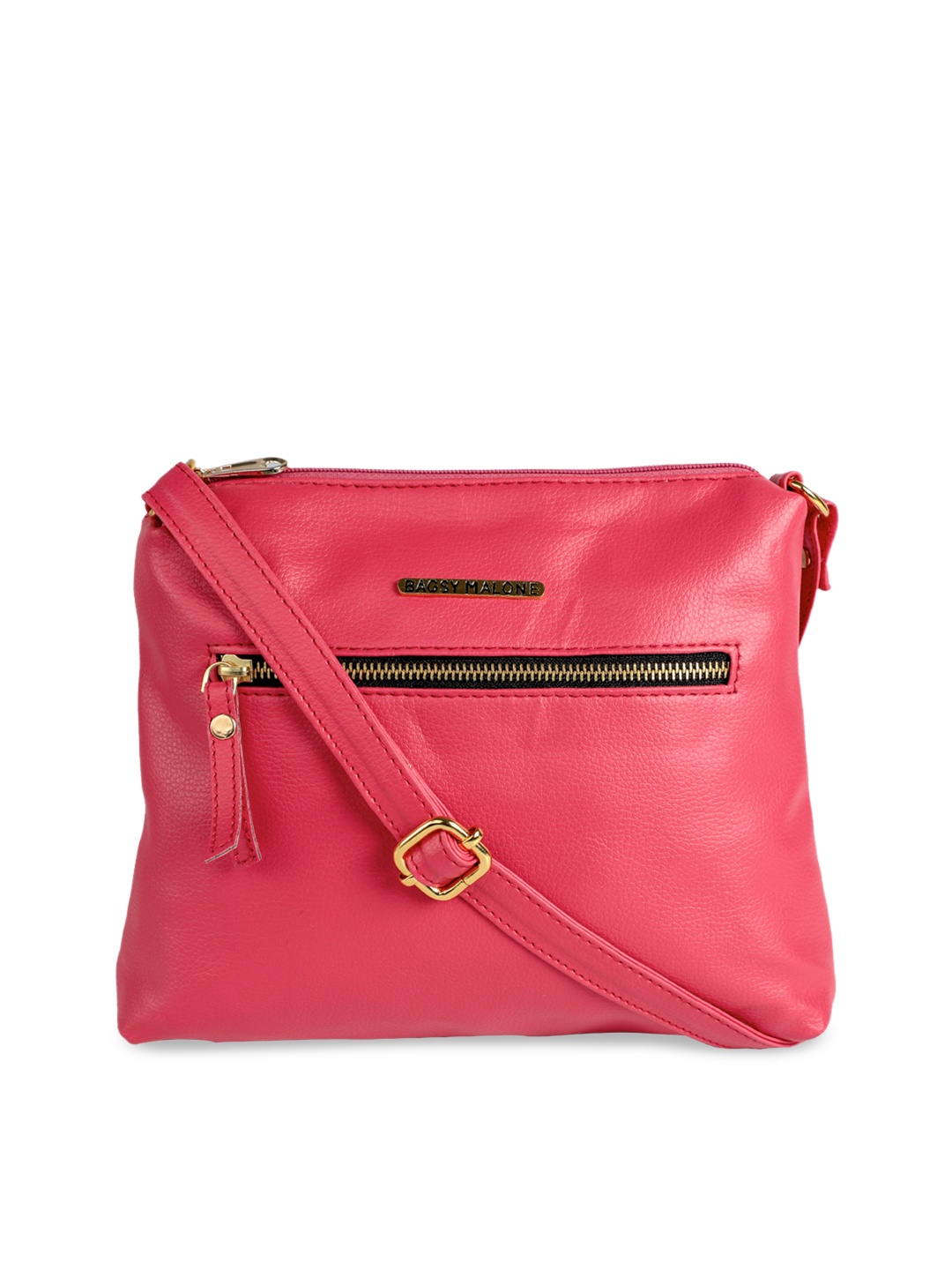 

Bagsy Malone Pink PU Structured Sling Bag