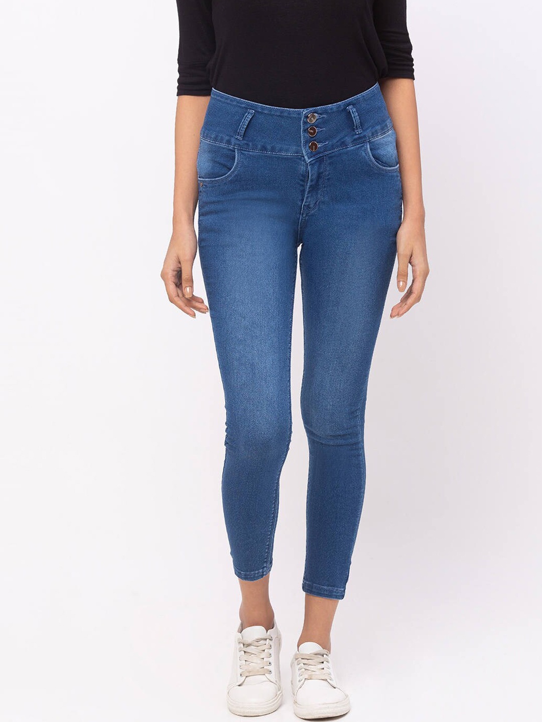 

ZOLA Cotton Cropped Length Lightweight Jeans, Blue