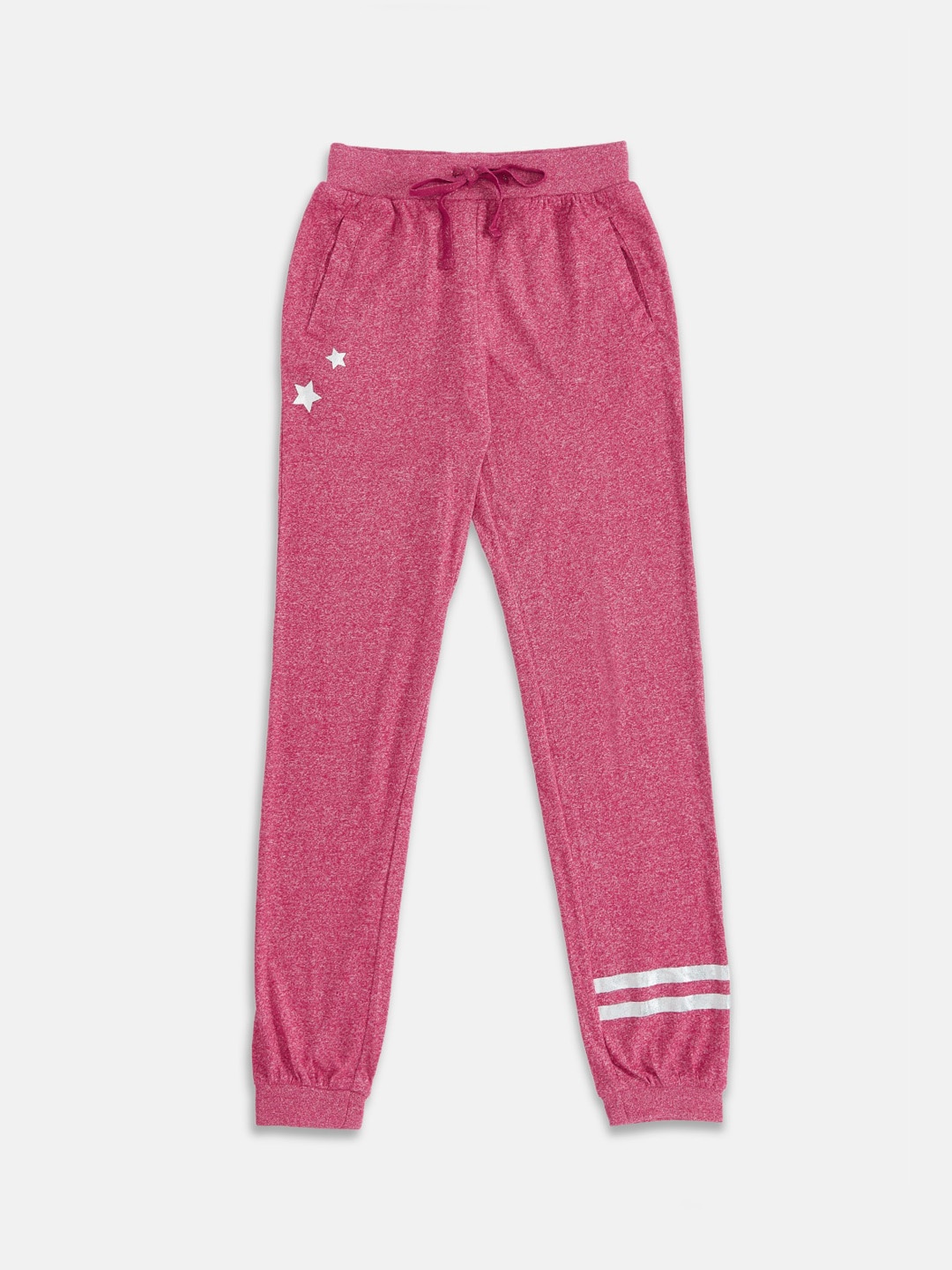 

Pantaloons Junior Girls Pink Solid Pure Cotton Joggers