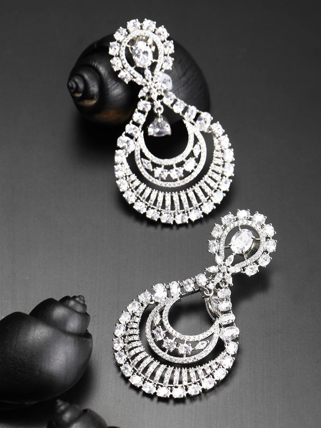 

Priyaasi Silver Contemporary Studs Earrings