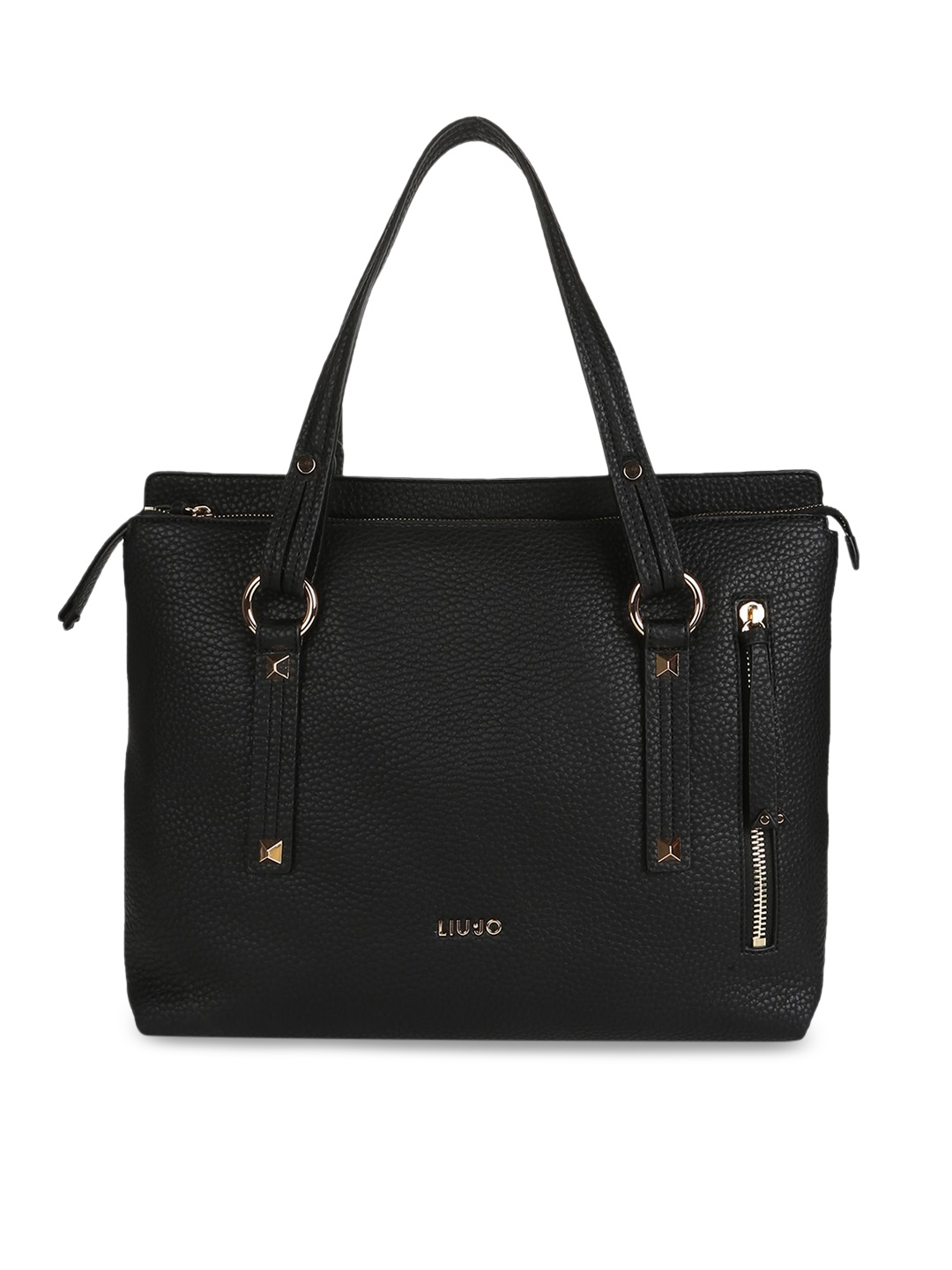

LIU JO Black PU Structured Handheld Bag
