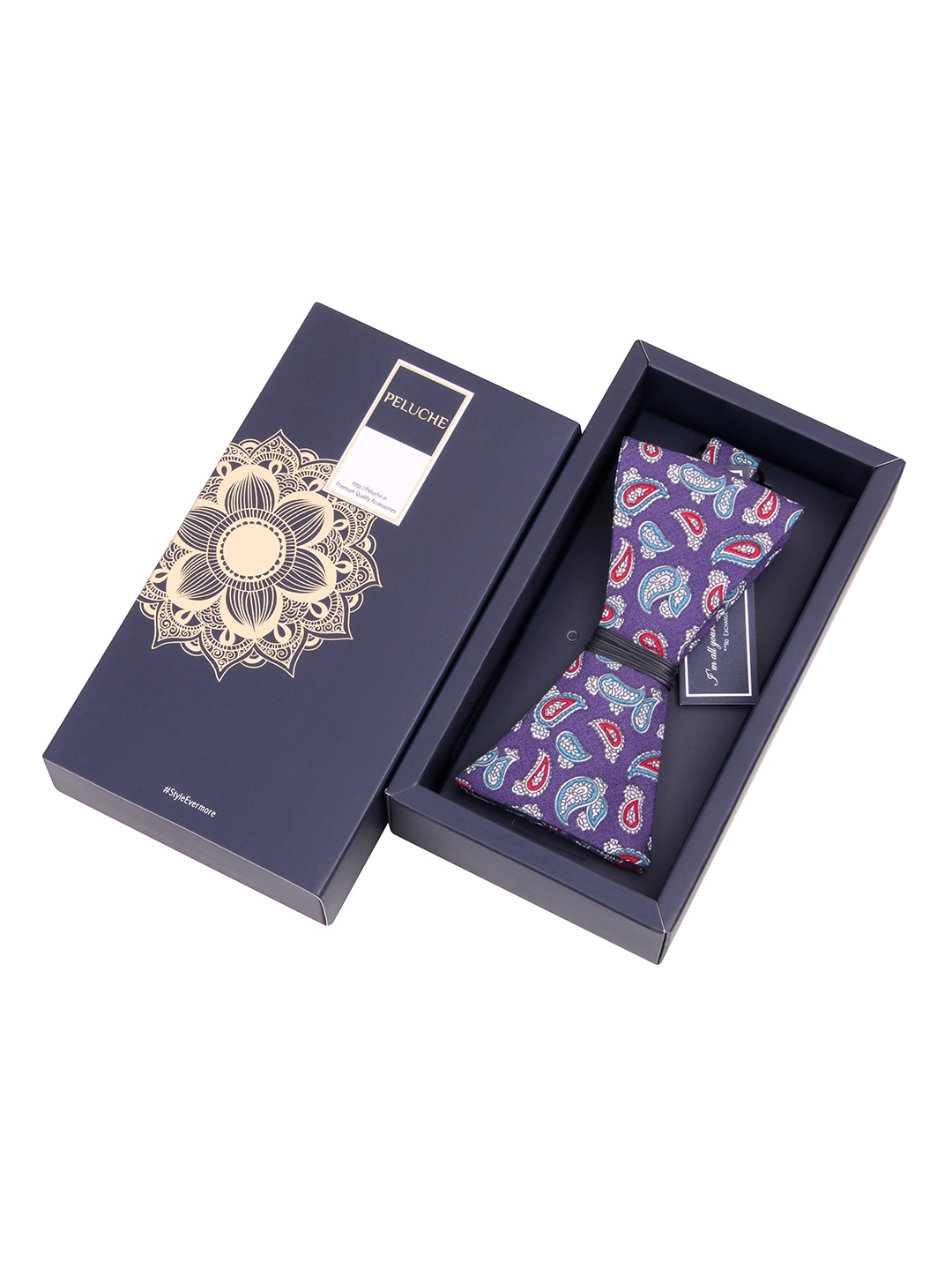 

PELUCHE Men Purple & Red Printed Bow Tie
