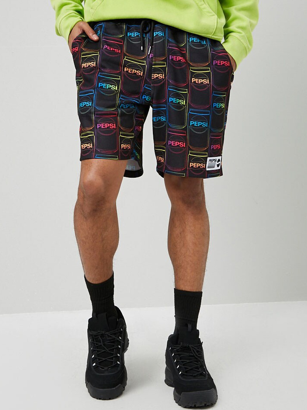 

FOREVER 21 Men Multi Printed Mid-Rise Regular Shorts