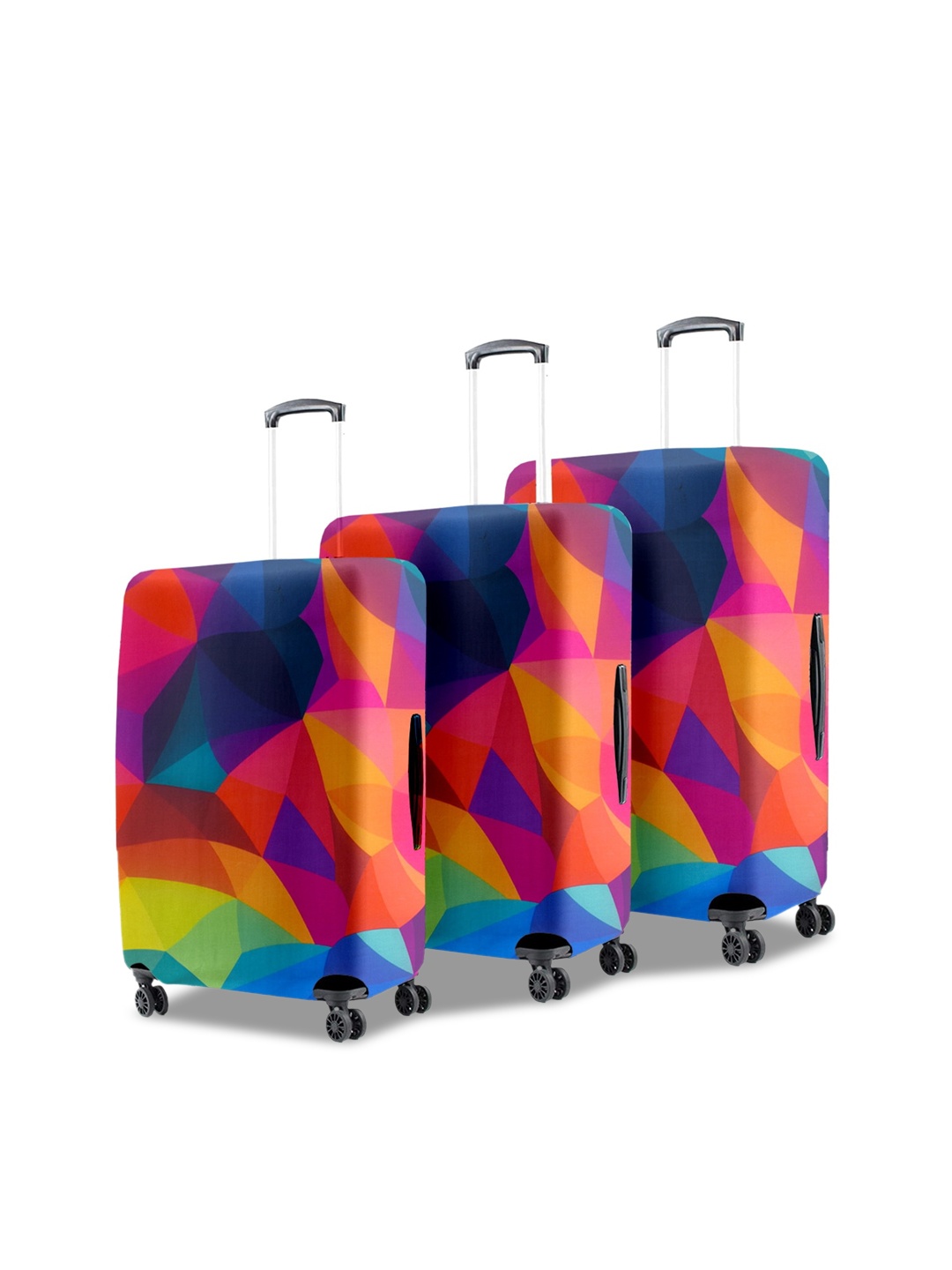 

Cortina Set Of 3 Multicoloured Printed Trolley Bag Covers, Multi