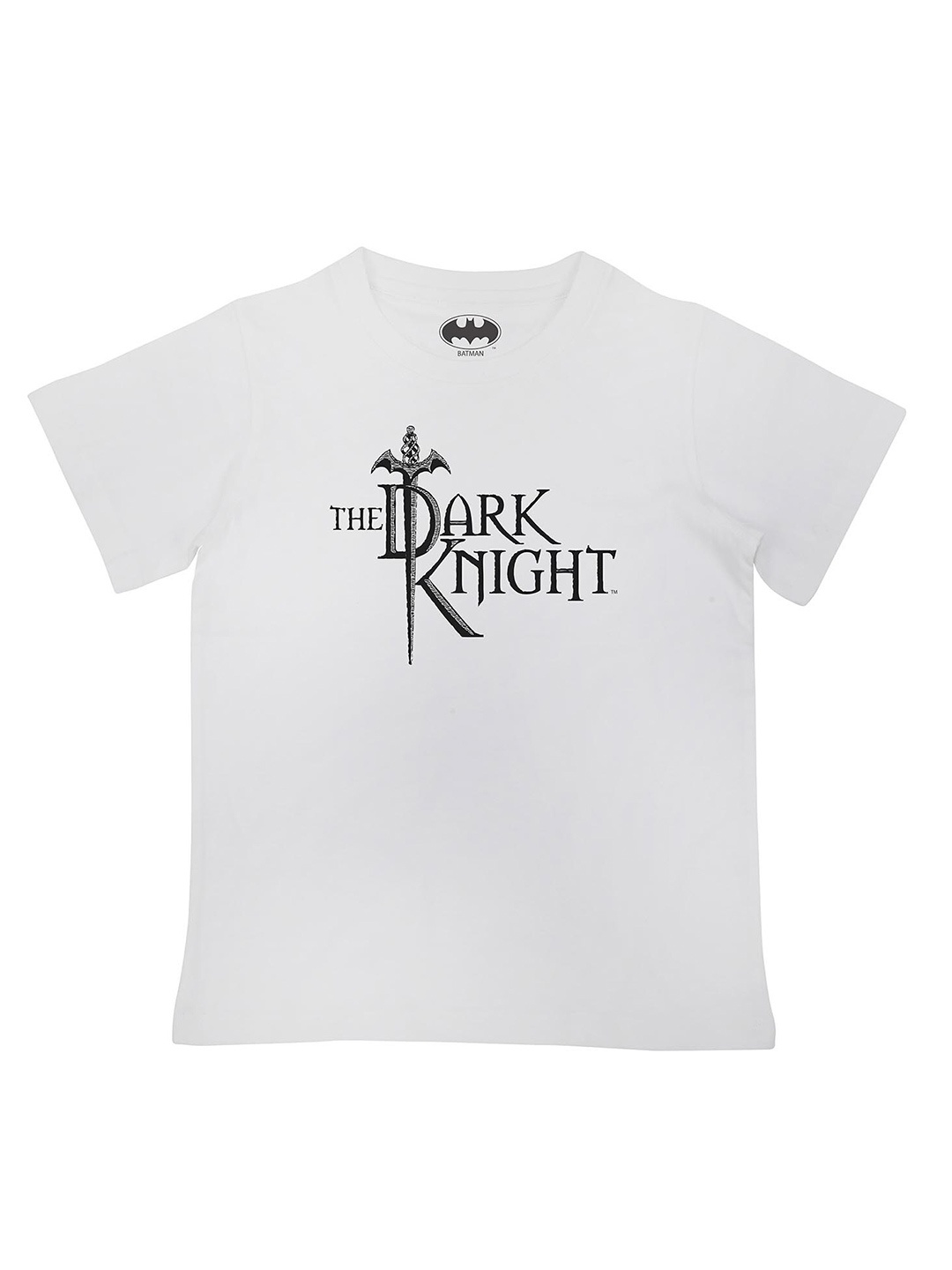 

Batman Boys White Typography Printed Casual T-shirt