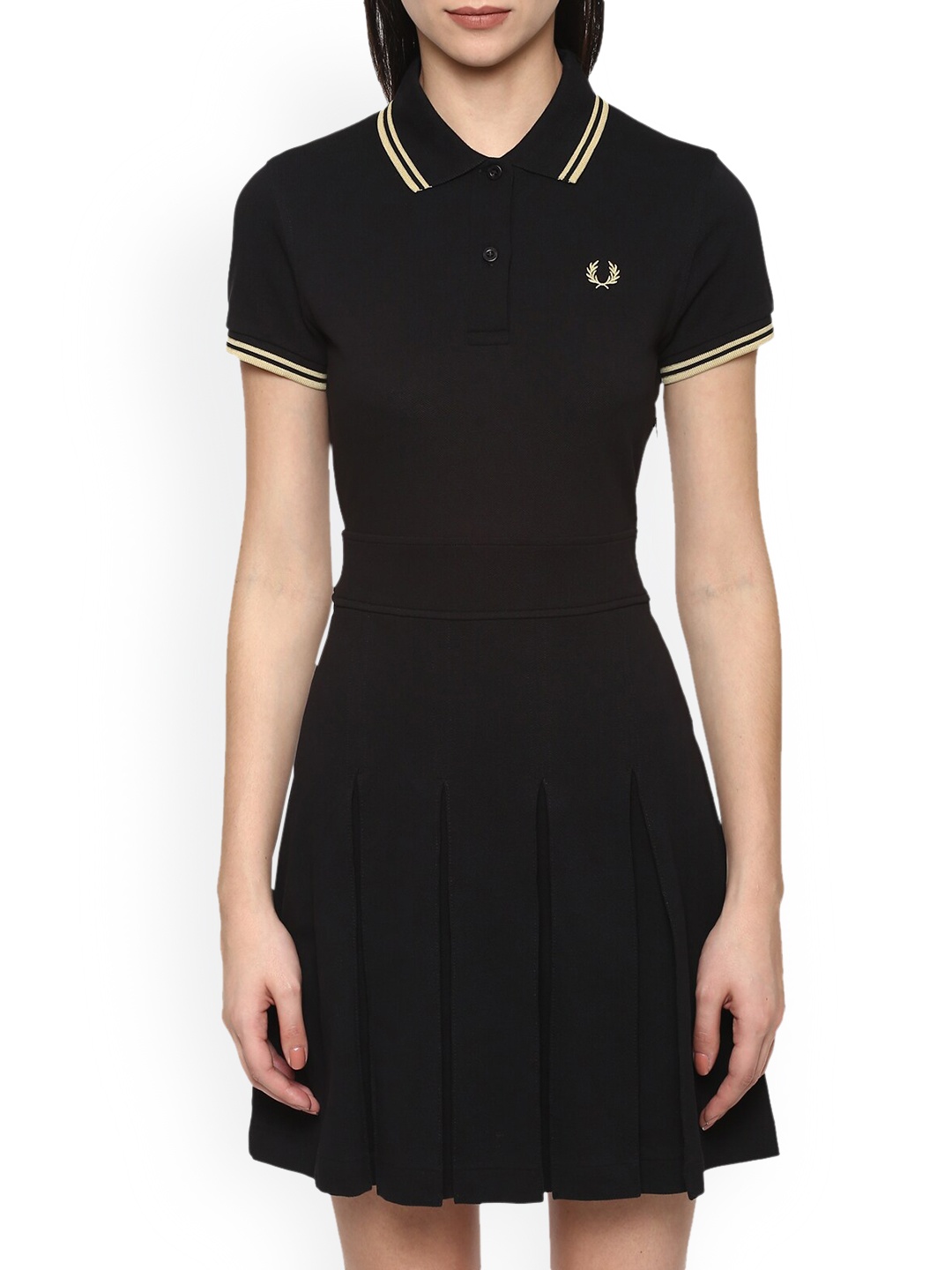 

Fred Perry Womens Black Solid Dress