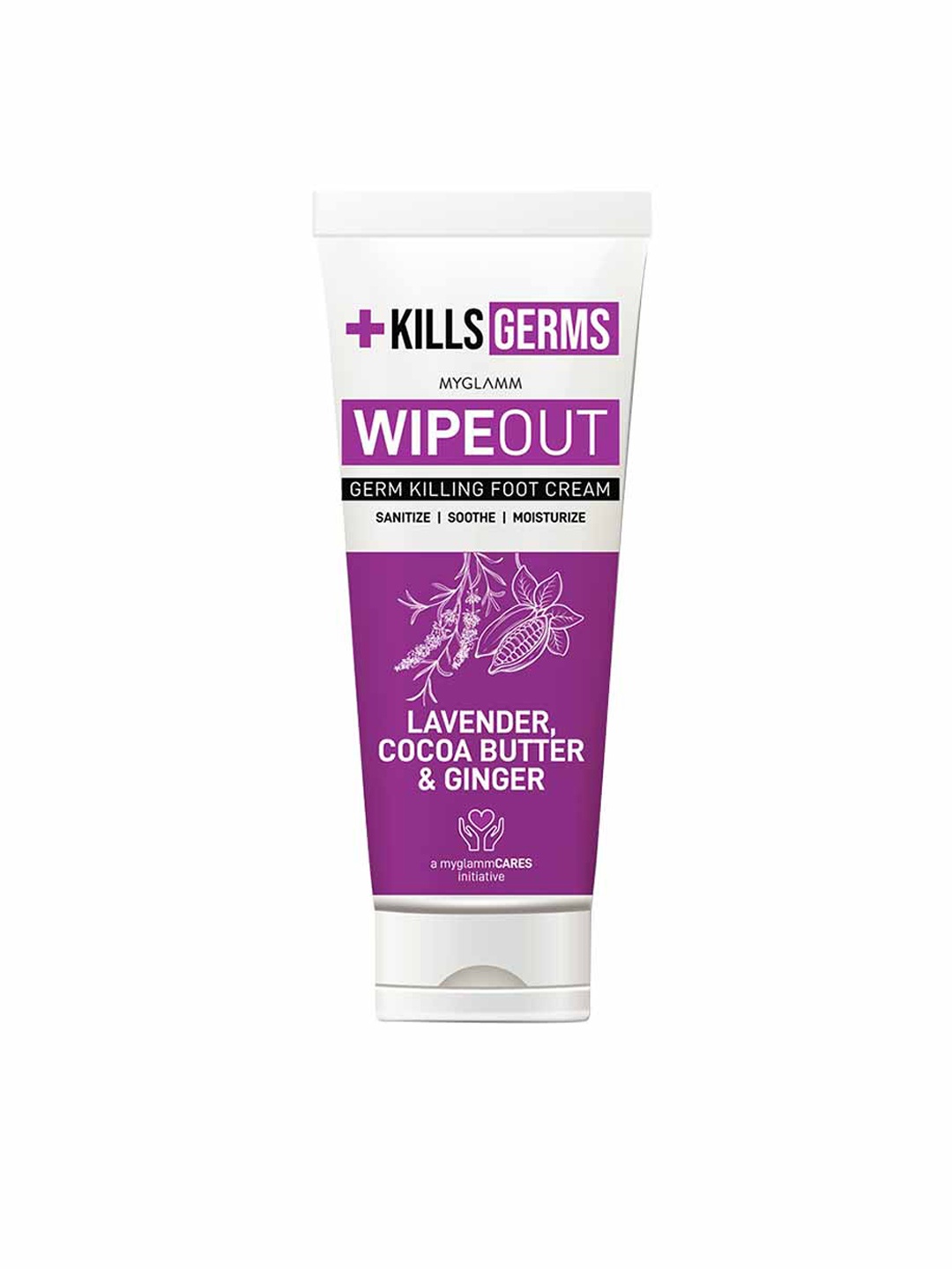 

MyGlamm WIPEOUT Germ Killing Foot Cream-60g, White