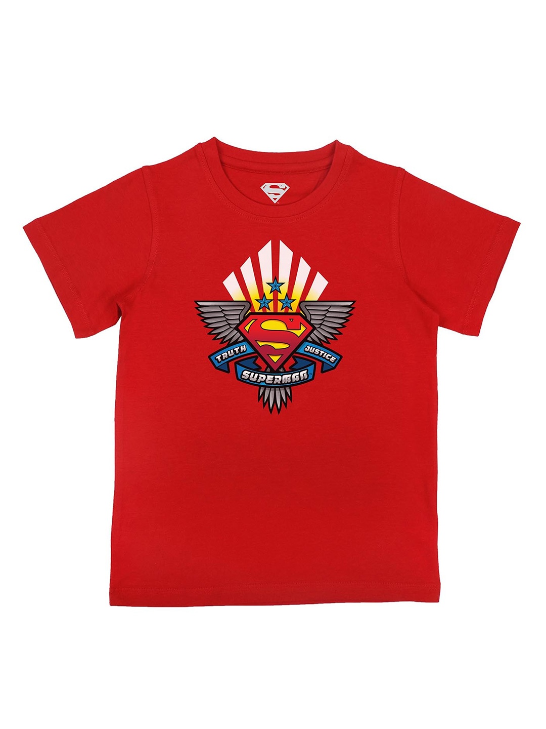 

Superman Boys Red Superman Printed T-shirt