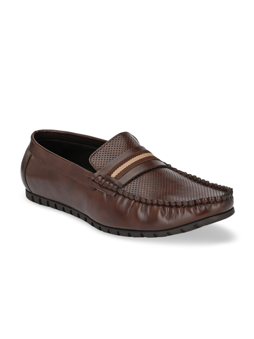 

Mast & Harbour Men Brown Perforations Loafers