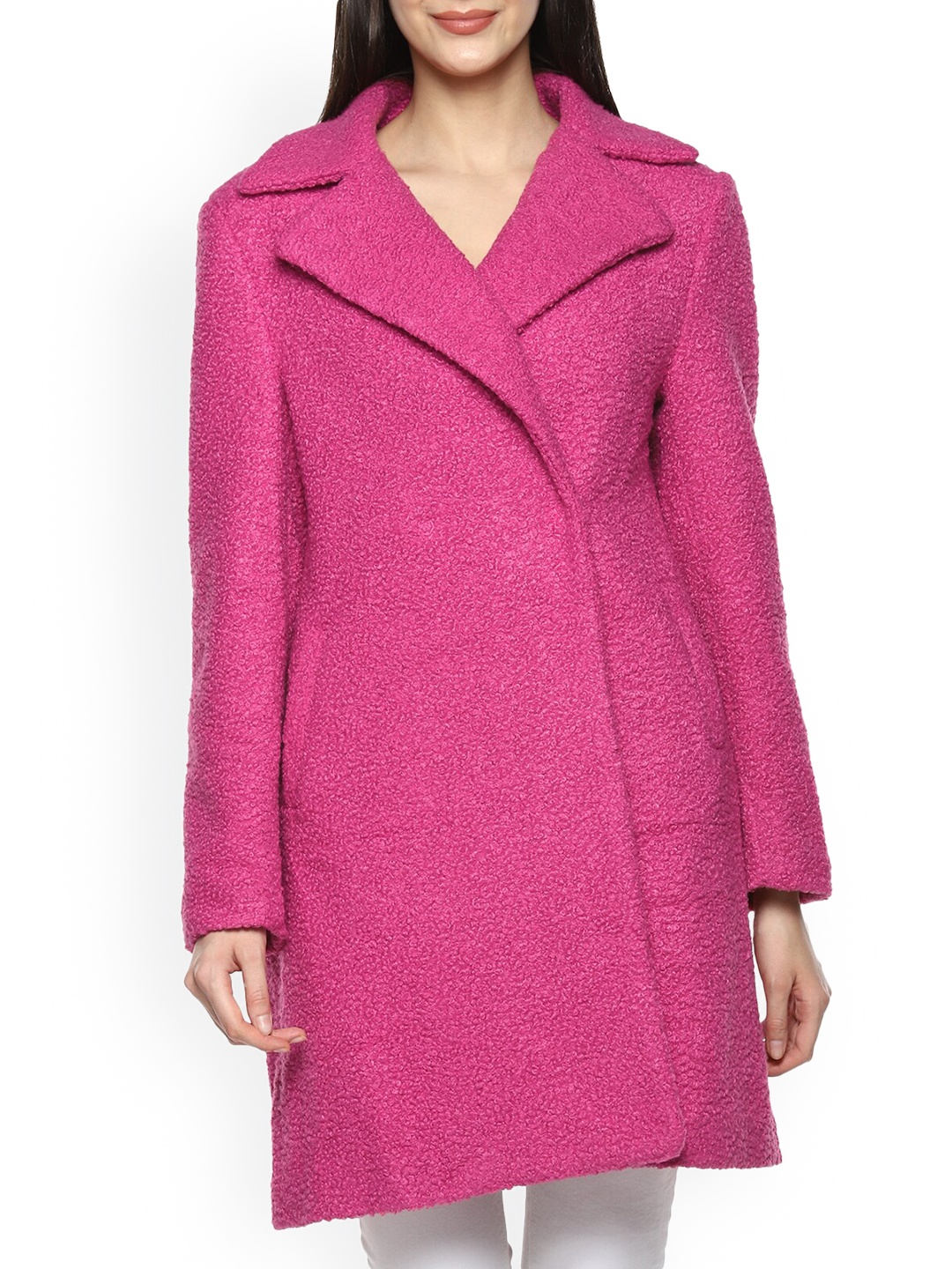 

Rinascimento Women Fuchsia Longline Tailored Jacket