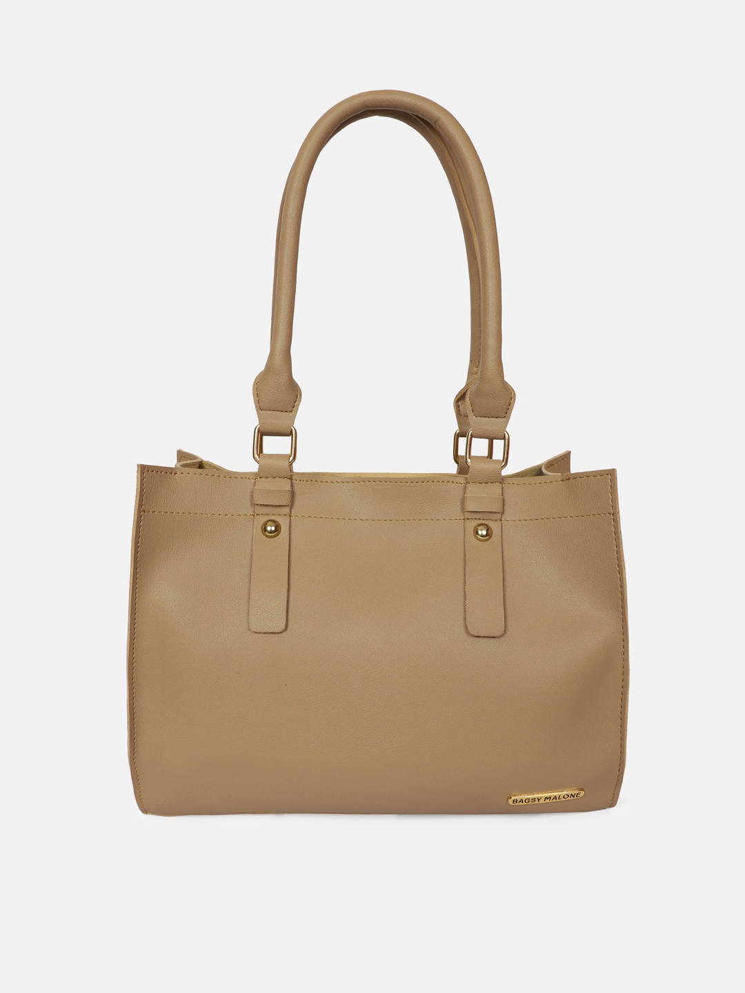 

Bagsy Malone Beige PU Structured Shoulder Bag