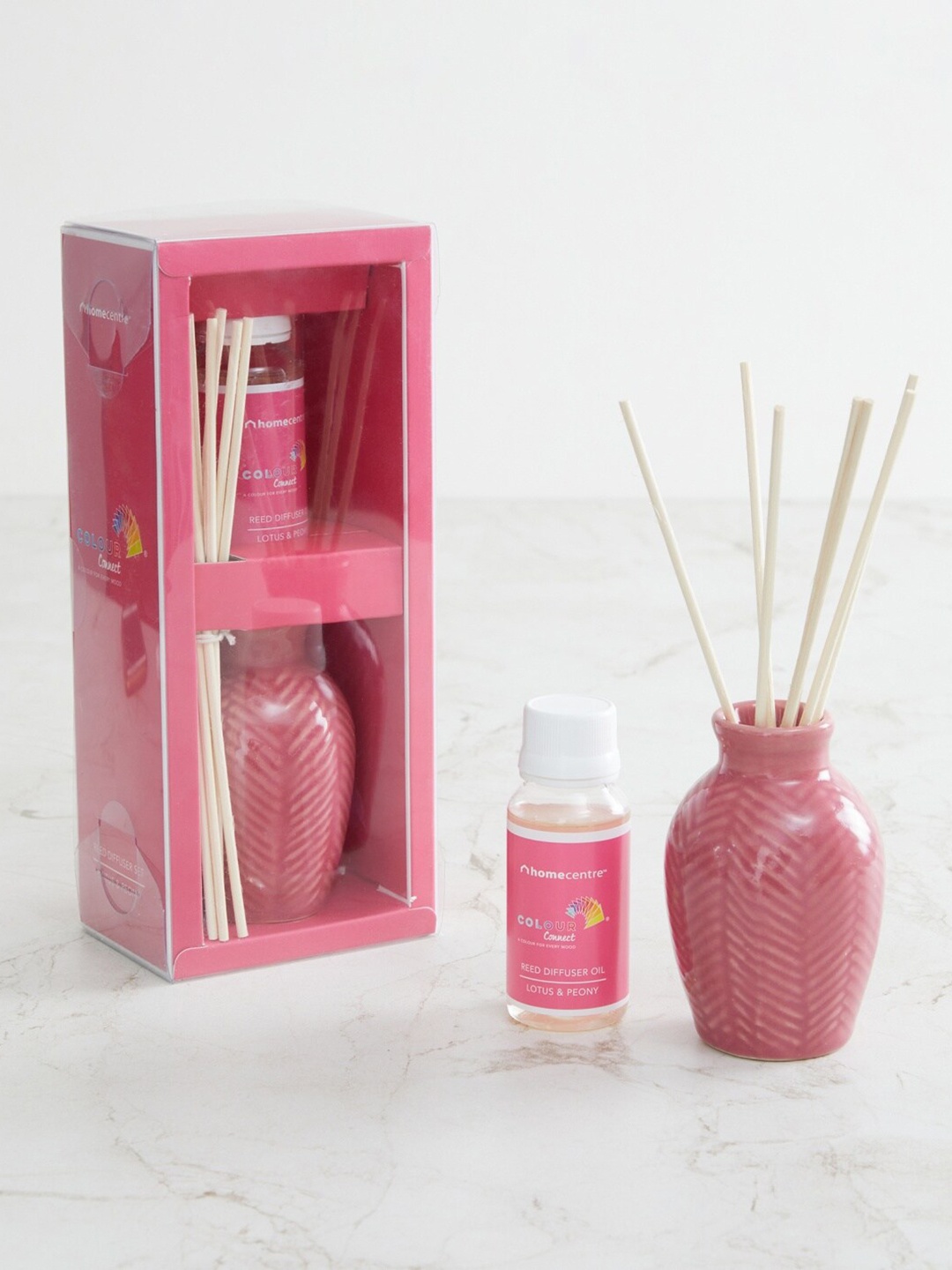 

Colour Connect Ceramic Reed Diffuser Set - Lotus Peony, Pink