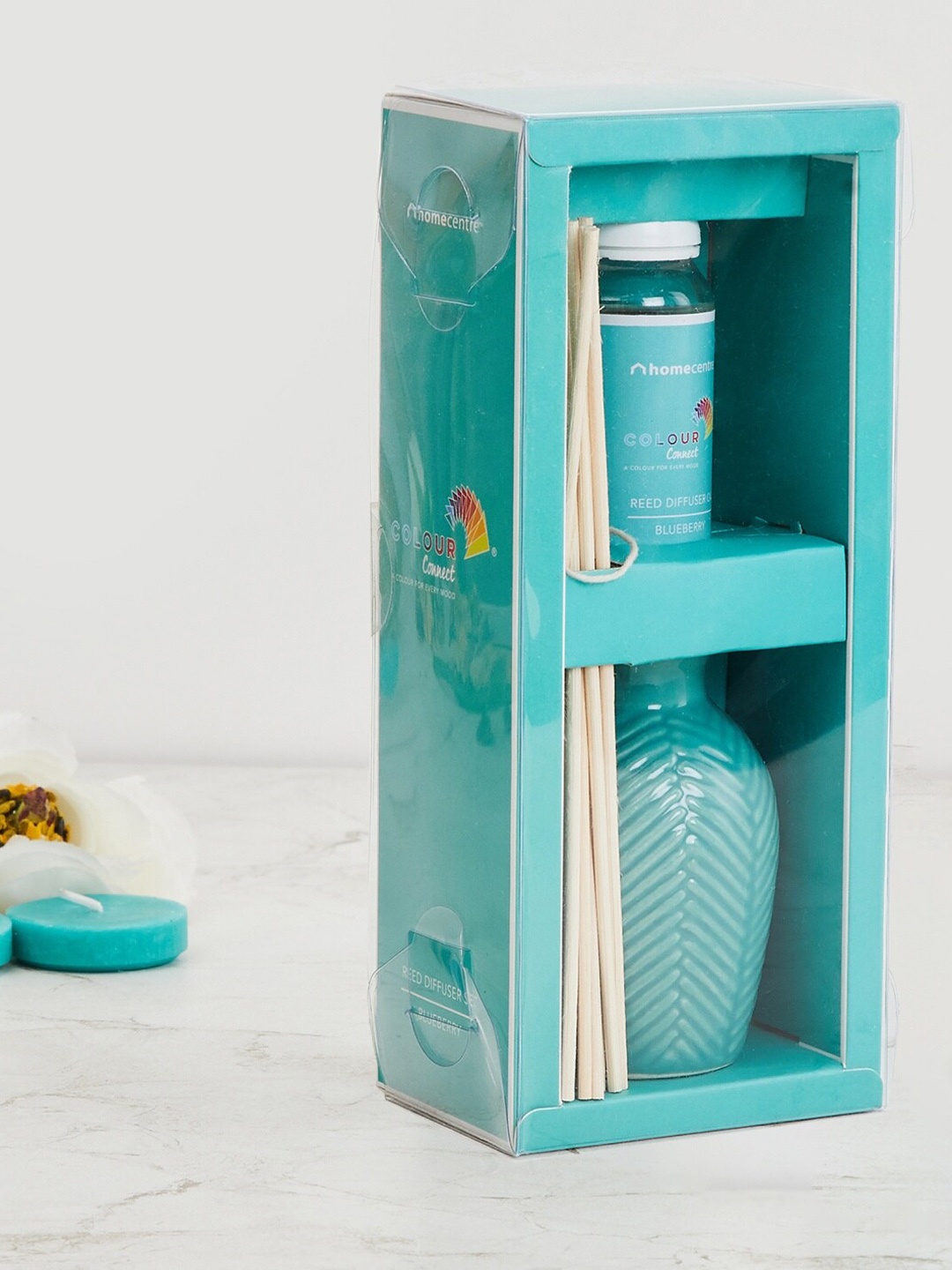 

Home Centre Colour Connect Ceramic Reed Diffuser Set - Blueberry, Blue