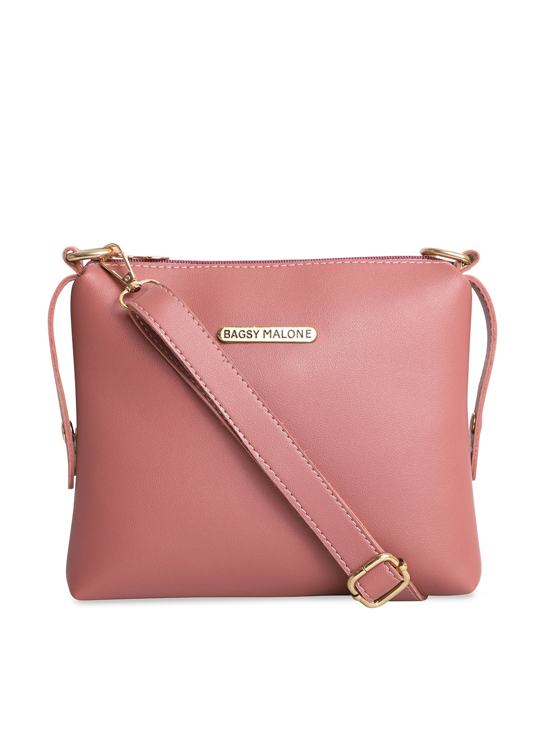 Bagsy Malone Pink PU Structured Sling Bag