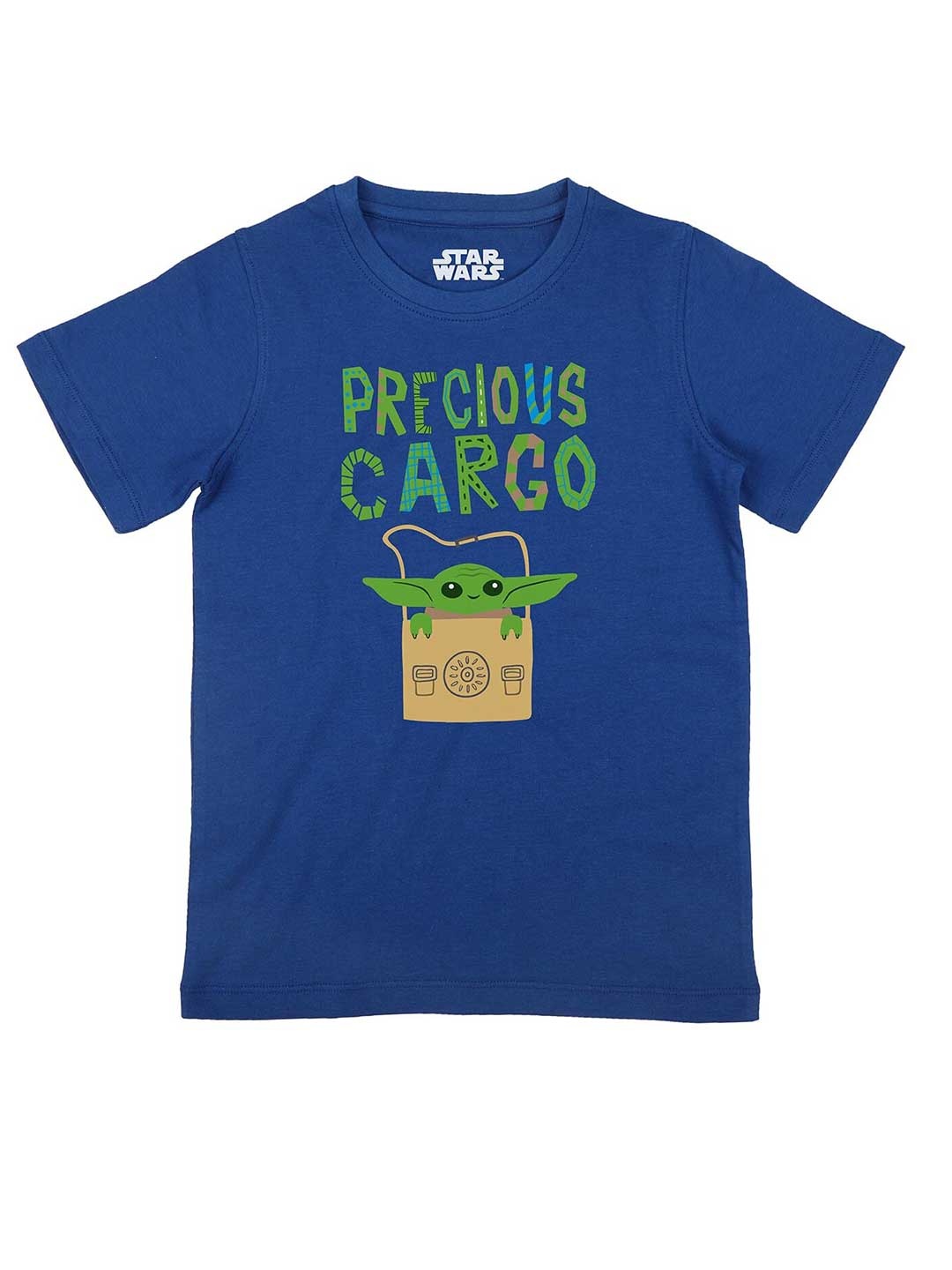 

Star Wars by Wear Your Mind Boys Blue Star Wars Printed Pure Cotton T-shirt