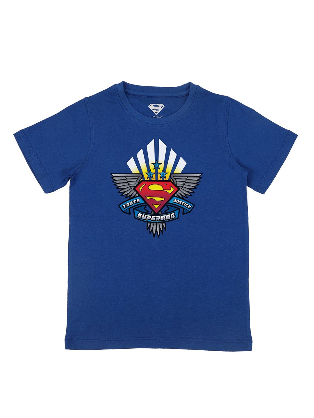 

Superman Boys Blue Superman Printed Applique T-shirt