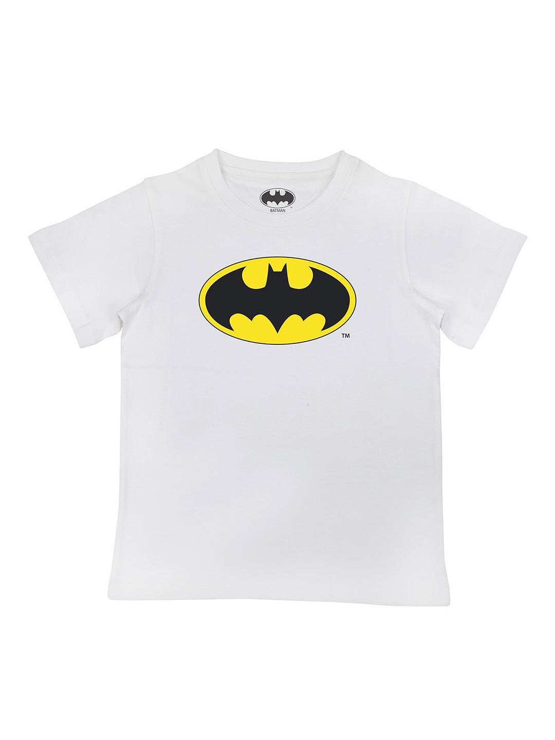 

Batman Boys White Printed V-Neck Applique T-shirt