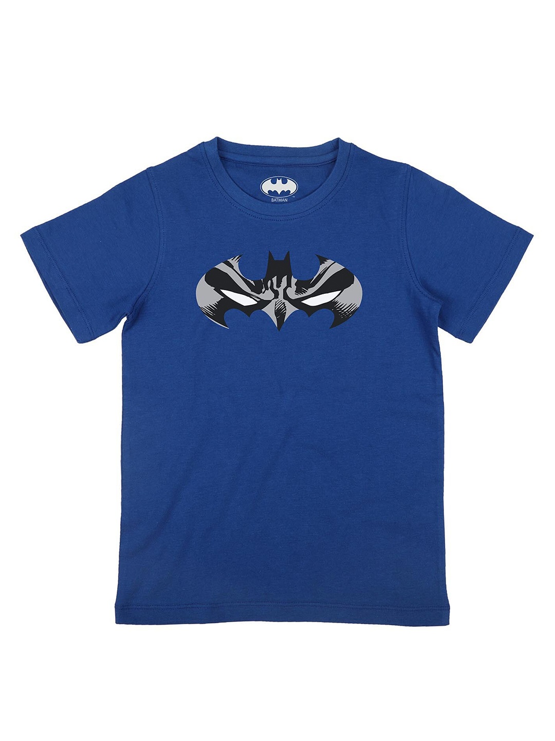 Batman Boys Blue Printed Applique T-shirt
