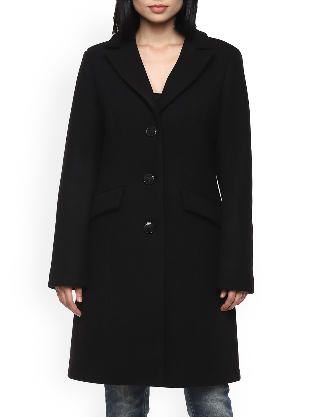 

Rinascimento Women Black Longline Tailored Jacket